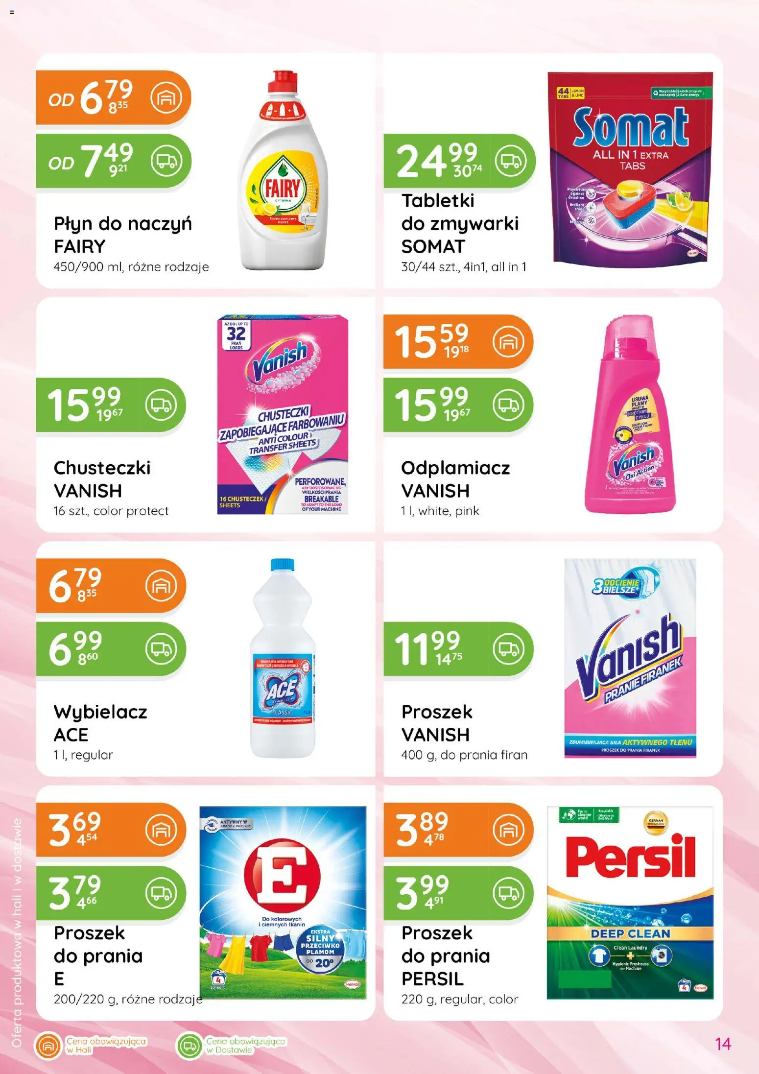 Eurocash gazetka - Katalog Chemiczny od 04.06.2026 | Strona: 14 | Produkty: Vanish, Cleaner, Fairy, Proszek do prania