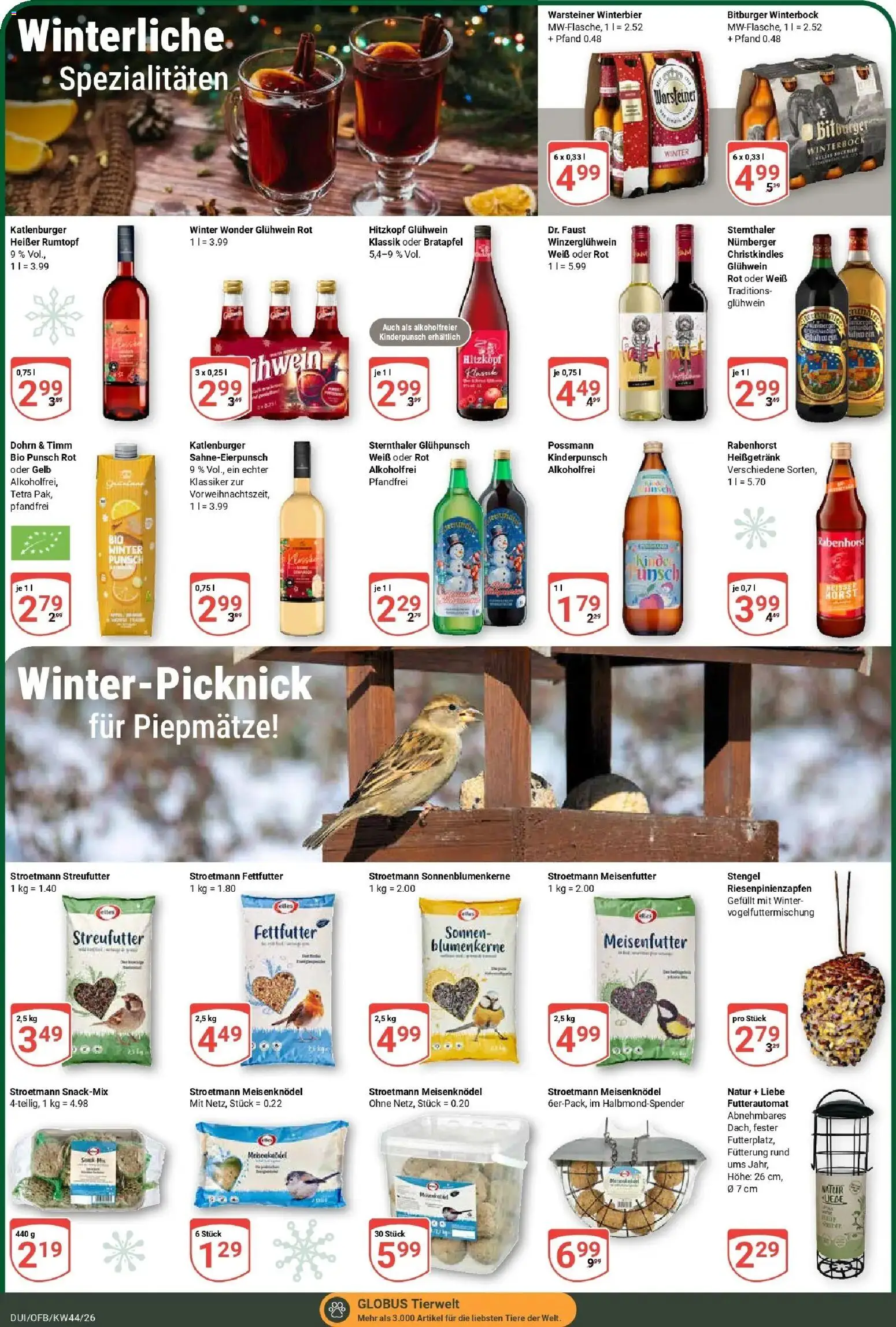 Globus Prospekt Duisburg (ab 26.10.2026) » Angebote online | Seite: 20 | Produkte: Bitburger, Spezialitäten, Warsteiner
