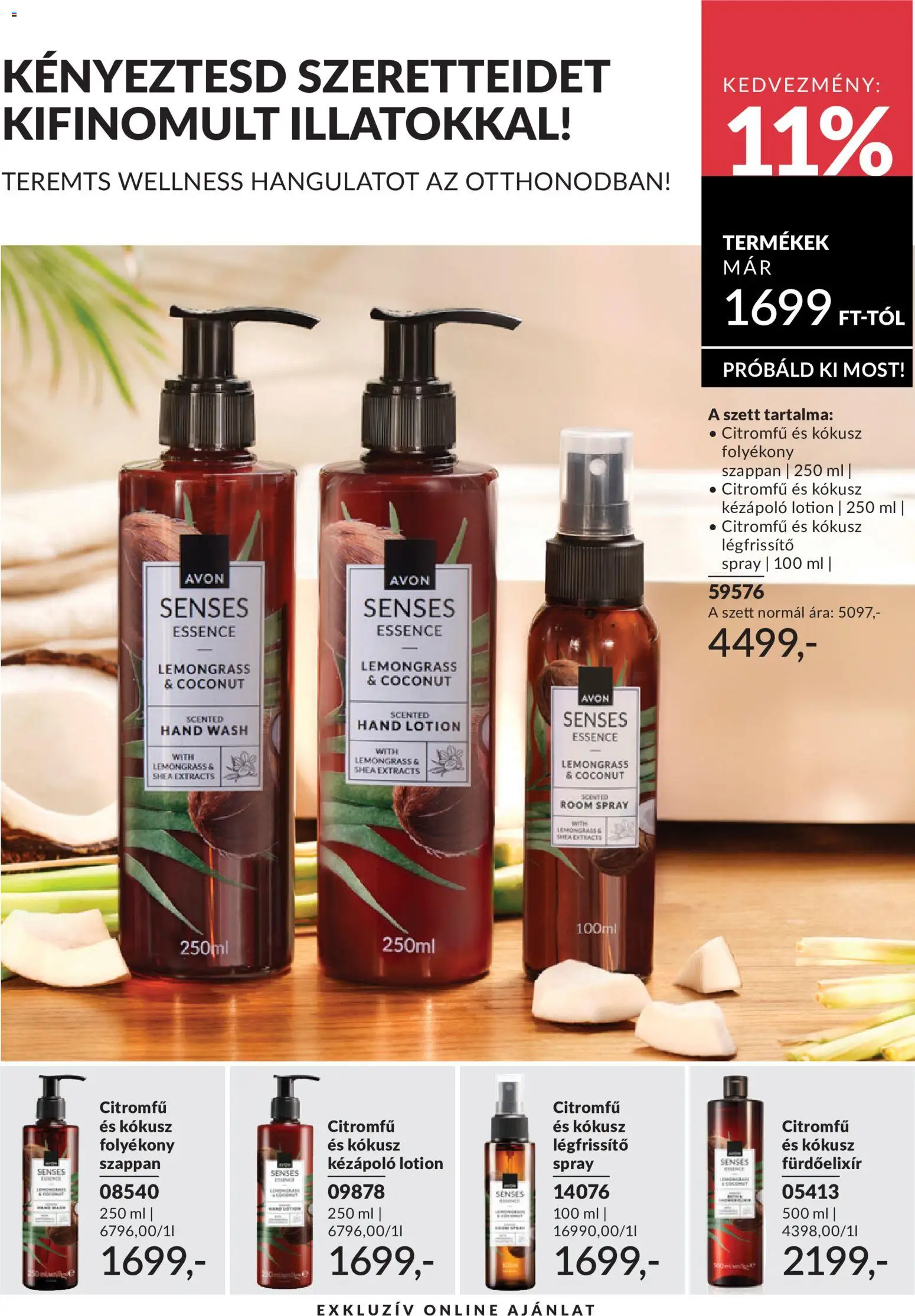 Avon akciós ujság - amely érvényes a következő dátumtól: 01.05.2026 | Oldal: 194 | Termékek: Kokusz, Folyékony szappan, Légfrissítő, Szappan