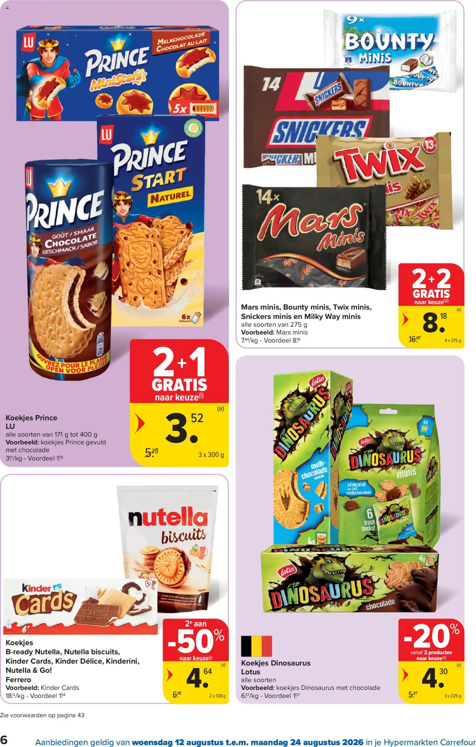 {H1} | Pagina: 6 | Producten: Koekjes, Twix, Lotus, Chocolade