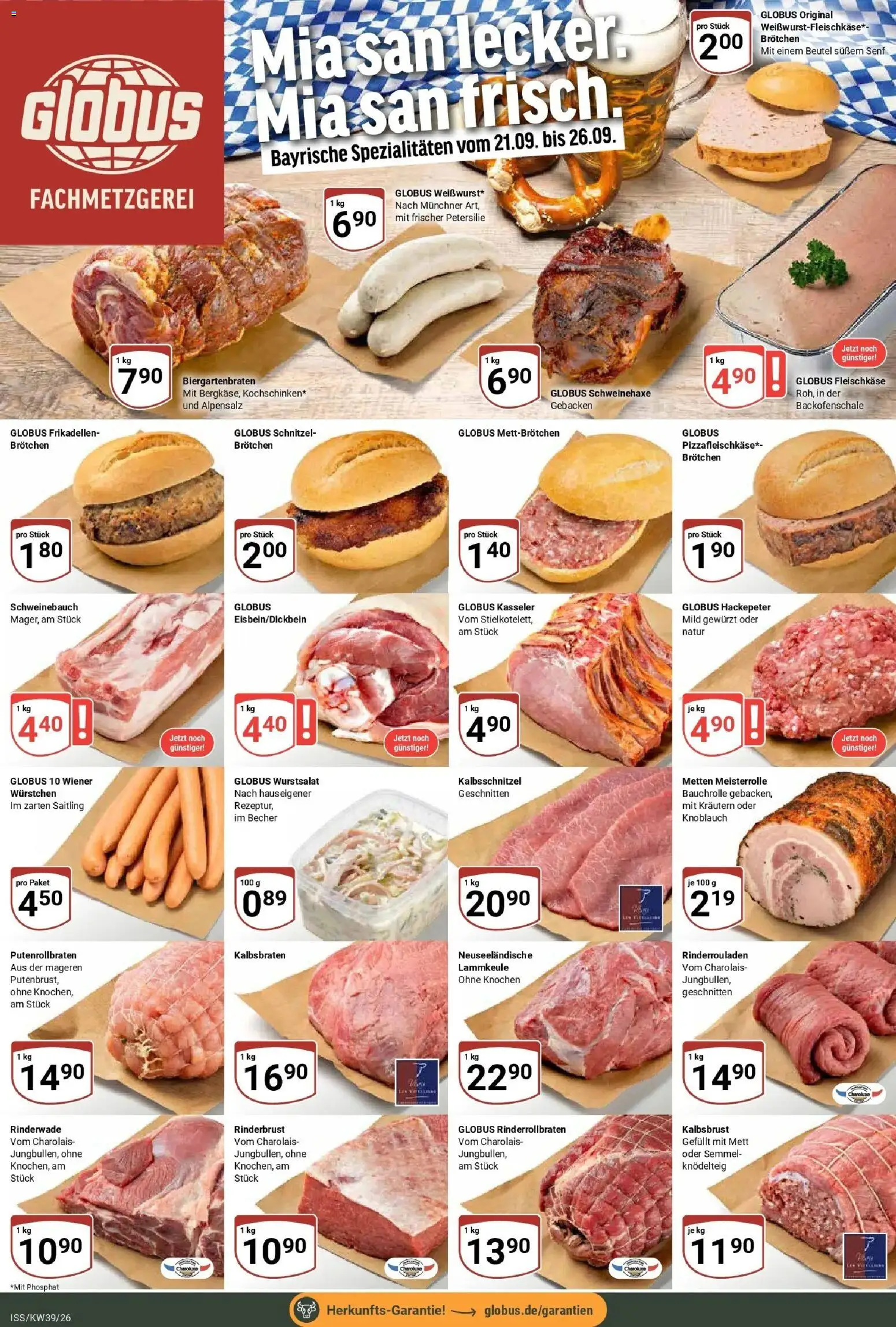 Globus Prospekt Isserstedt (ab 21.09.2026) » Angebote online | Seite: 9 | Produkte: Lammkeule, Schweinebauch, Schnitzel, Petersilie