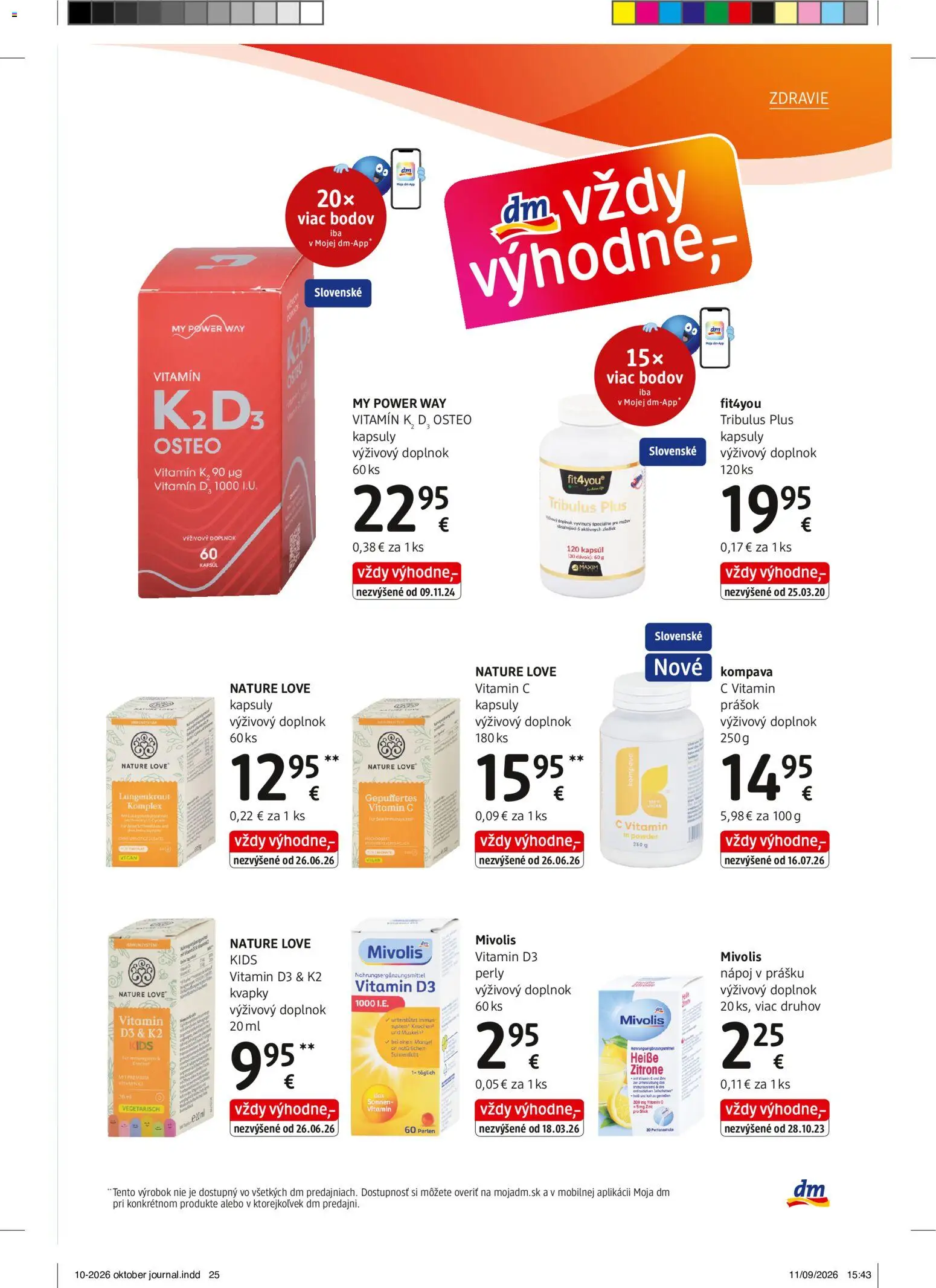 Nové dm drogerie akcie – leták je platný od 01.10.2026 | Strana: 25