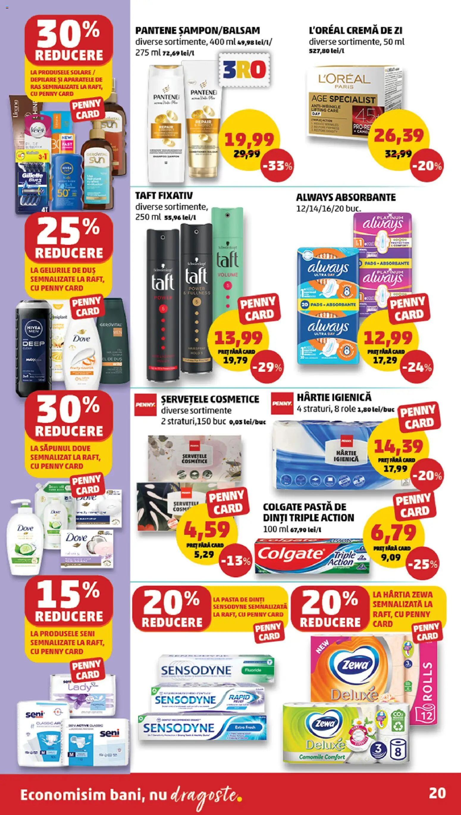 Noul catalog PENNY – valabil de la 12.08.2026 | Pagină: 20 | Produse: Nivea, Cremă de zi, Role, Absorbante