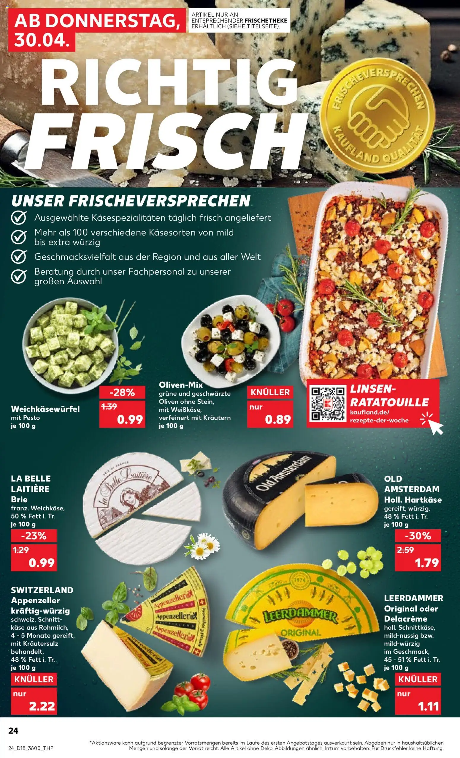 Kaufland Prospekt Zeitz	 – gültig ab 30.04.2026 | Seite: 24 | Produkte: Käse, Leerdammer