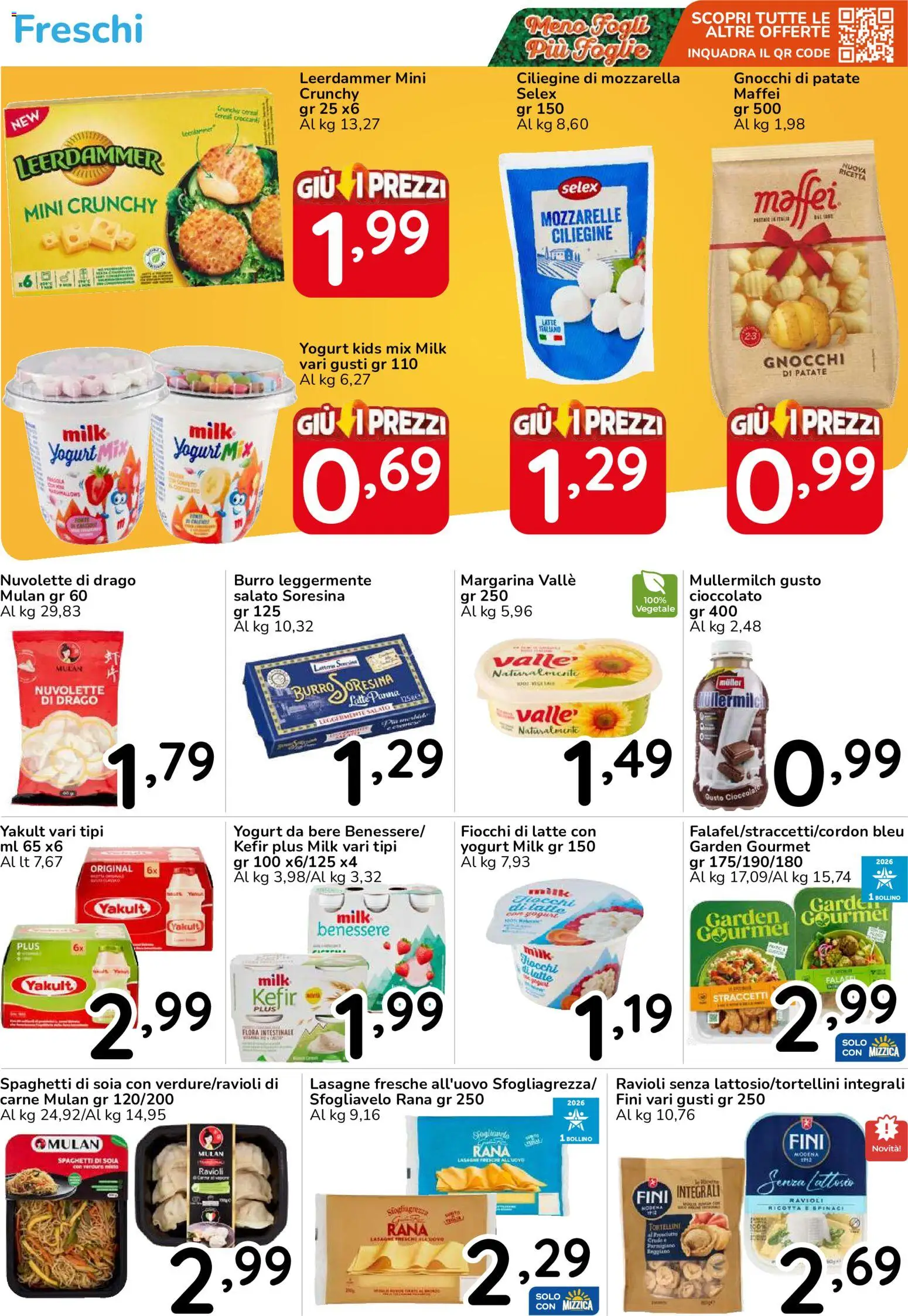 Volantino Famila del 15/10/2026 | Pagina: 16 | Prodotti: Cioccolato, Mozzarella, Carne, Spaghetti