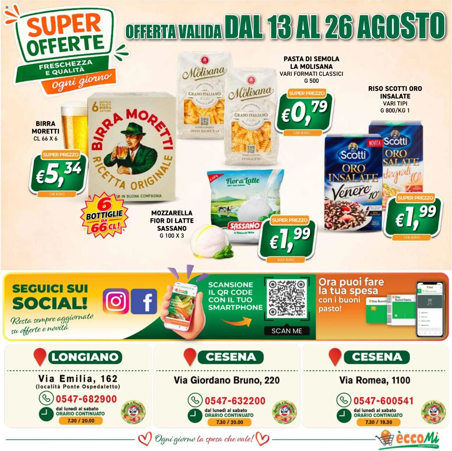 Volantino Coal del 13/08/2026 | Pagina: 24 | Prodotti: Latte, Pasta, Birra Moretti, Penne