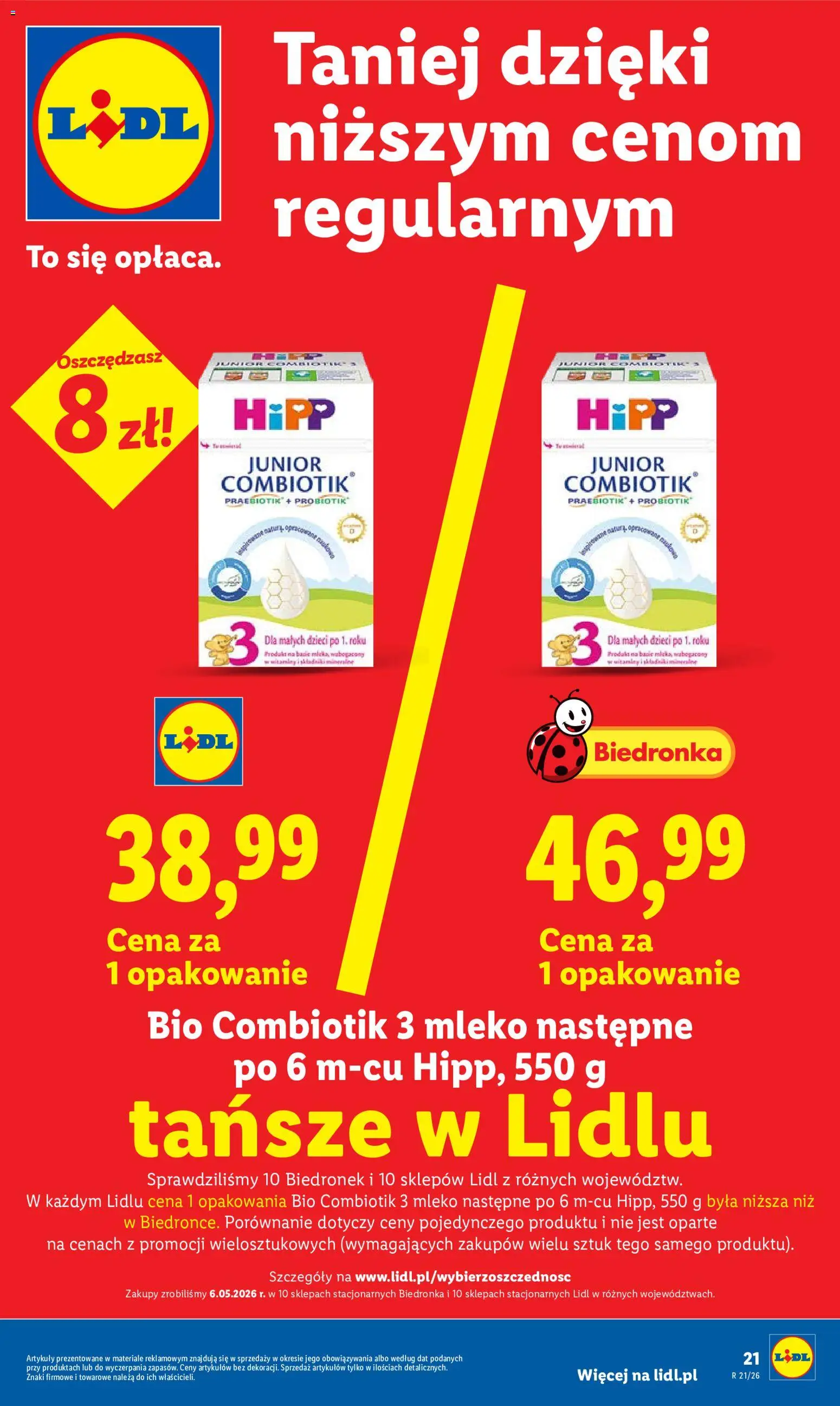 Lidl Polsko leták od 18.05.2026 | Strana: 21 | Produkty: Mléko, Hipp