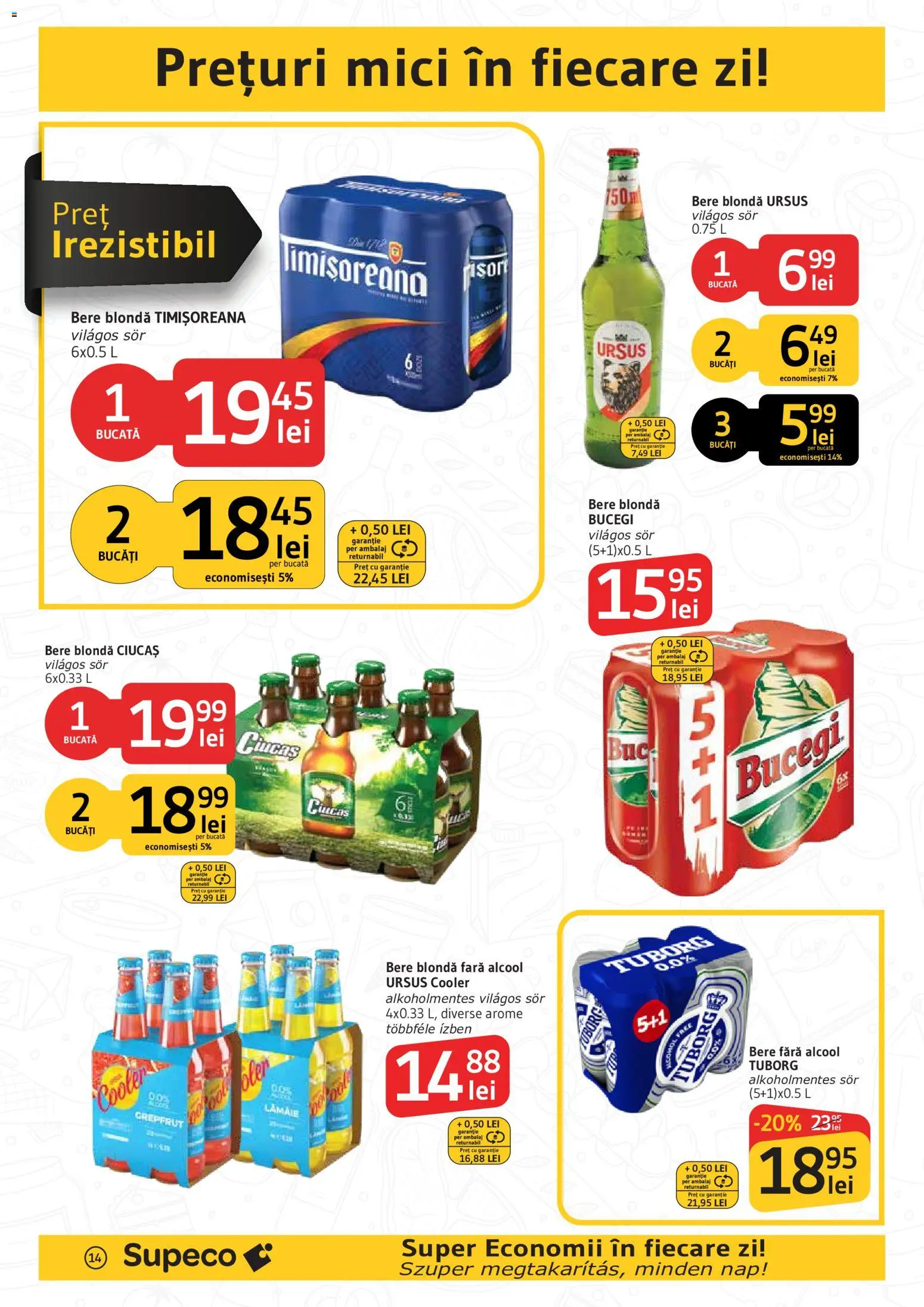 Noul catalog Supeco – valabil de la 06.08.2026 | Pagină: 14 | Produse: Mici, Bere, Lămâie
