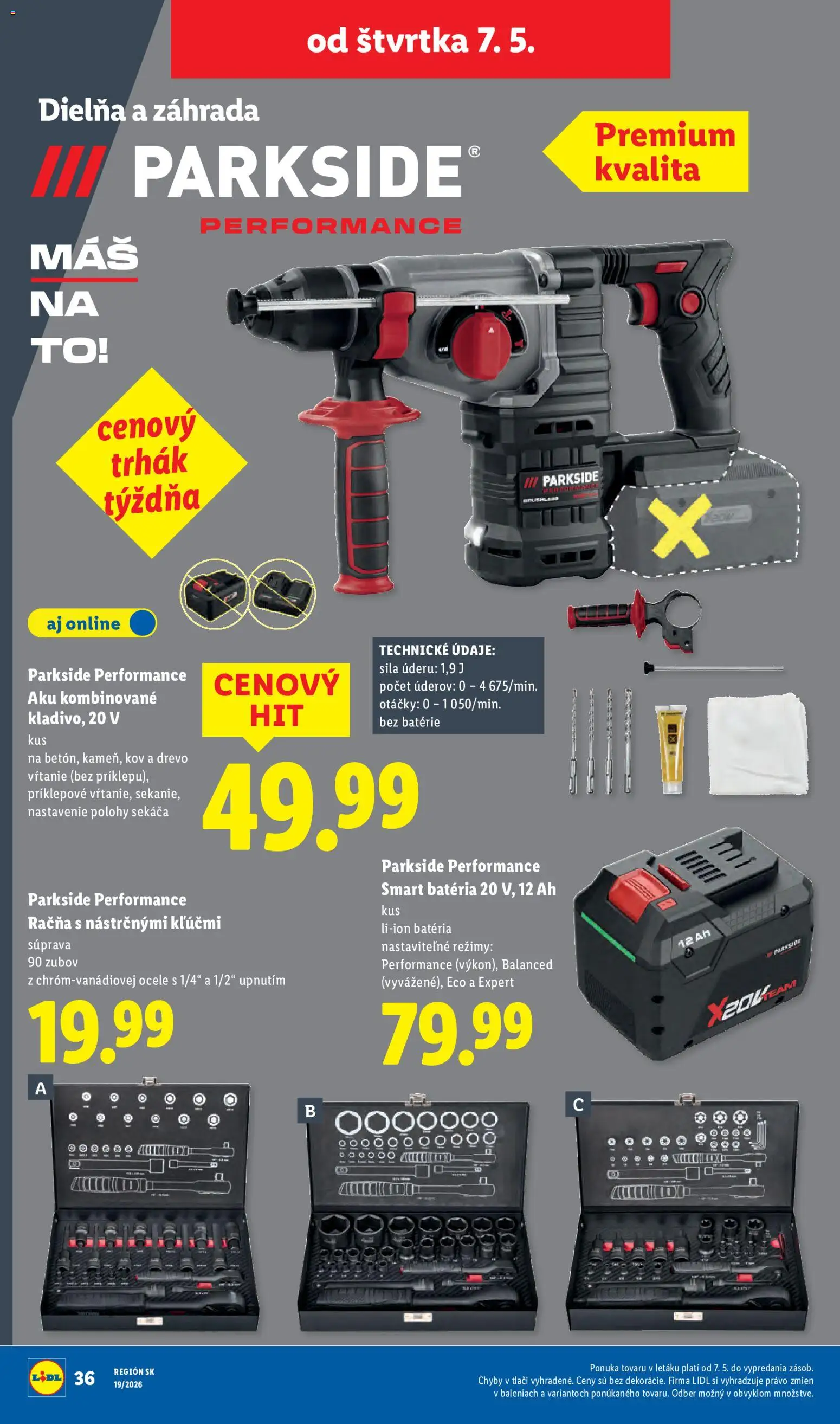 Nové Lidl akcie – leták je platný od 04.05.2026 | Strana: 76 | Produkty: Aku, Parkside, Batéria