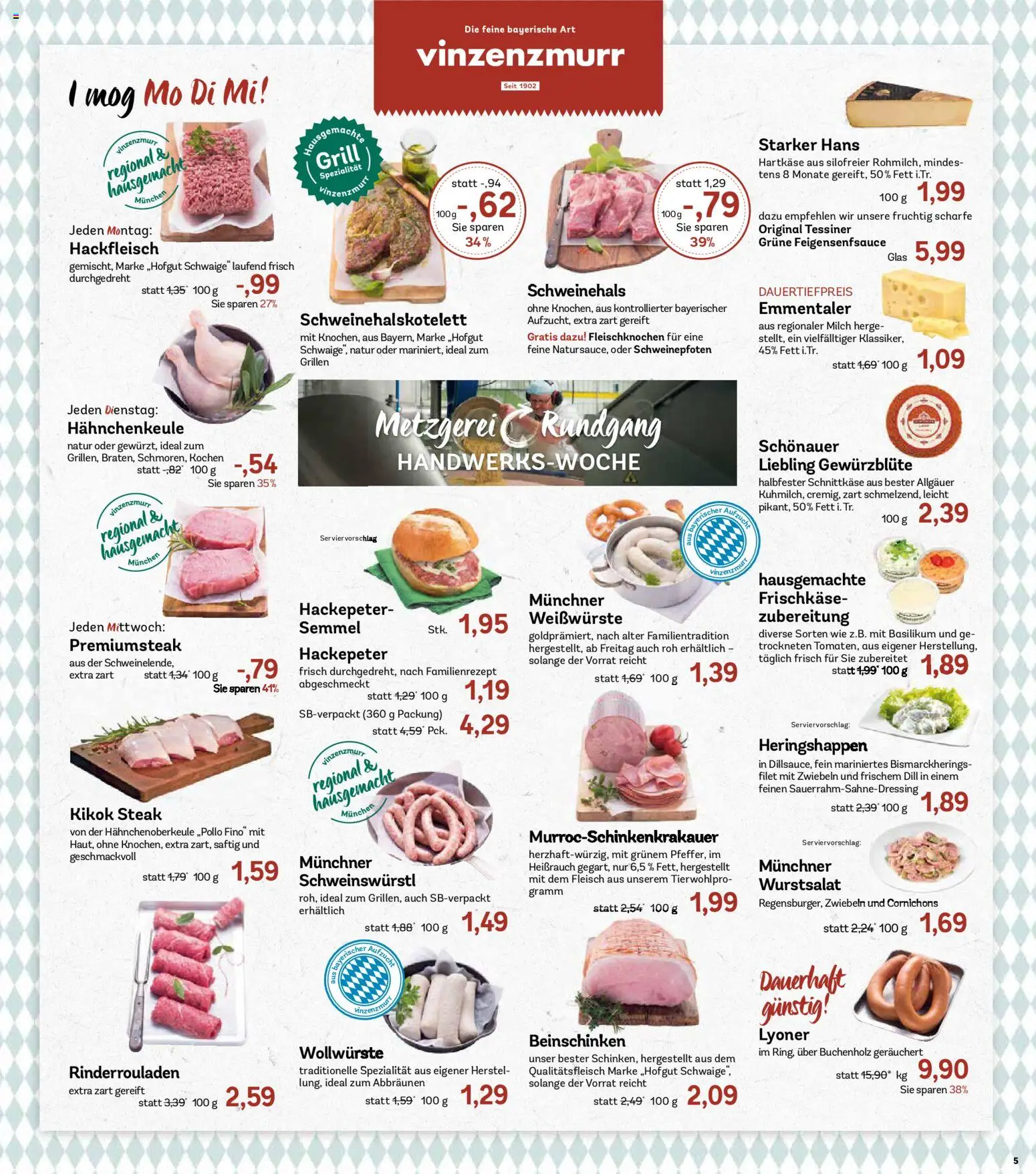 AEZ Prospekt – gültig ab 24.08.2026 | Seite: 5 | Produkte: Milch, Zwiebeln, Frischkase, Hackfleisch