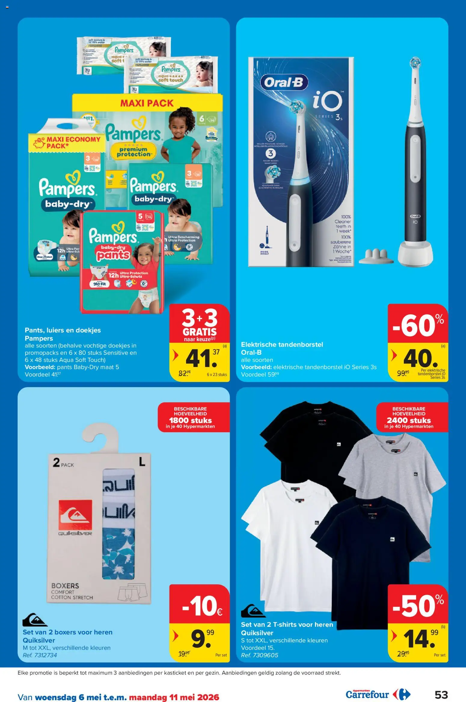 {H1} | Pagina: 53 | Producten: Boxers, Pampers, Elektrische tandenborstel, Tandenborstel