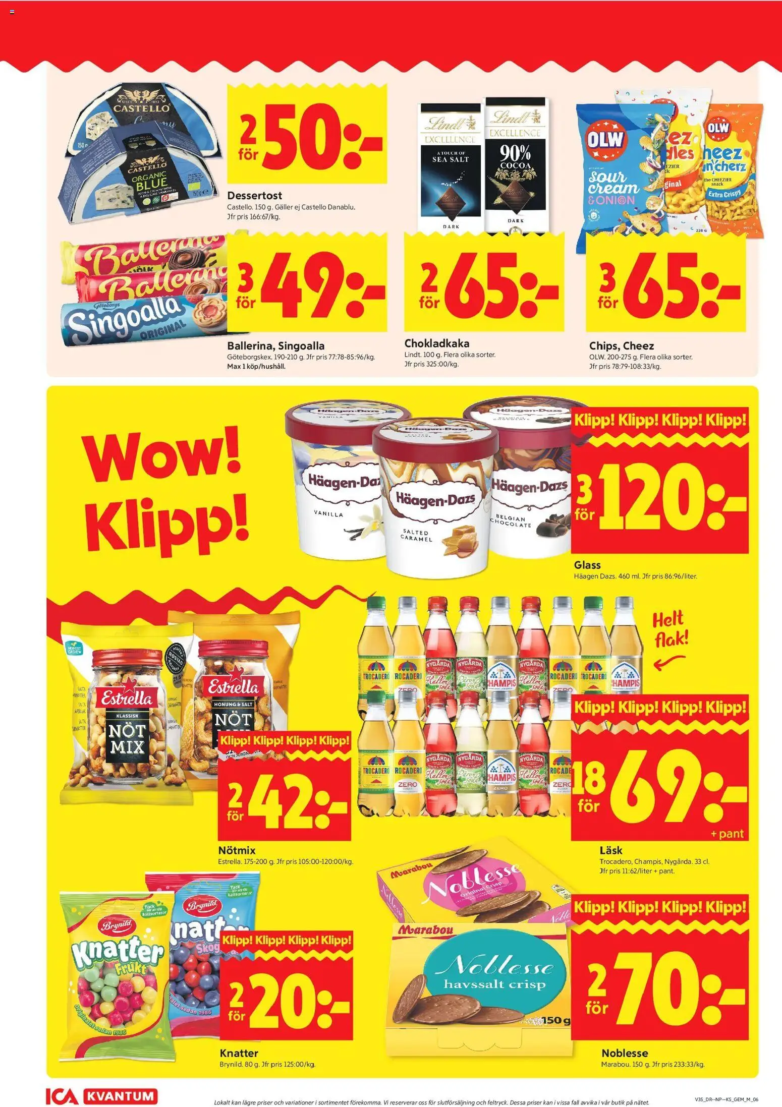 ICA Kvantum reklamblad aktuell från 24/08/2026 | Sida: 8 | Produkter: Frukt, Singoalla, Chokladkaka, Galler