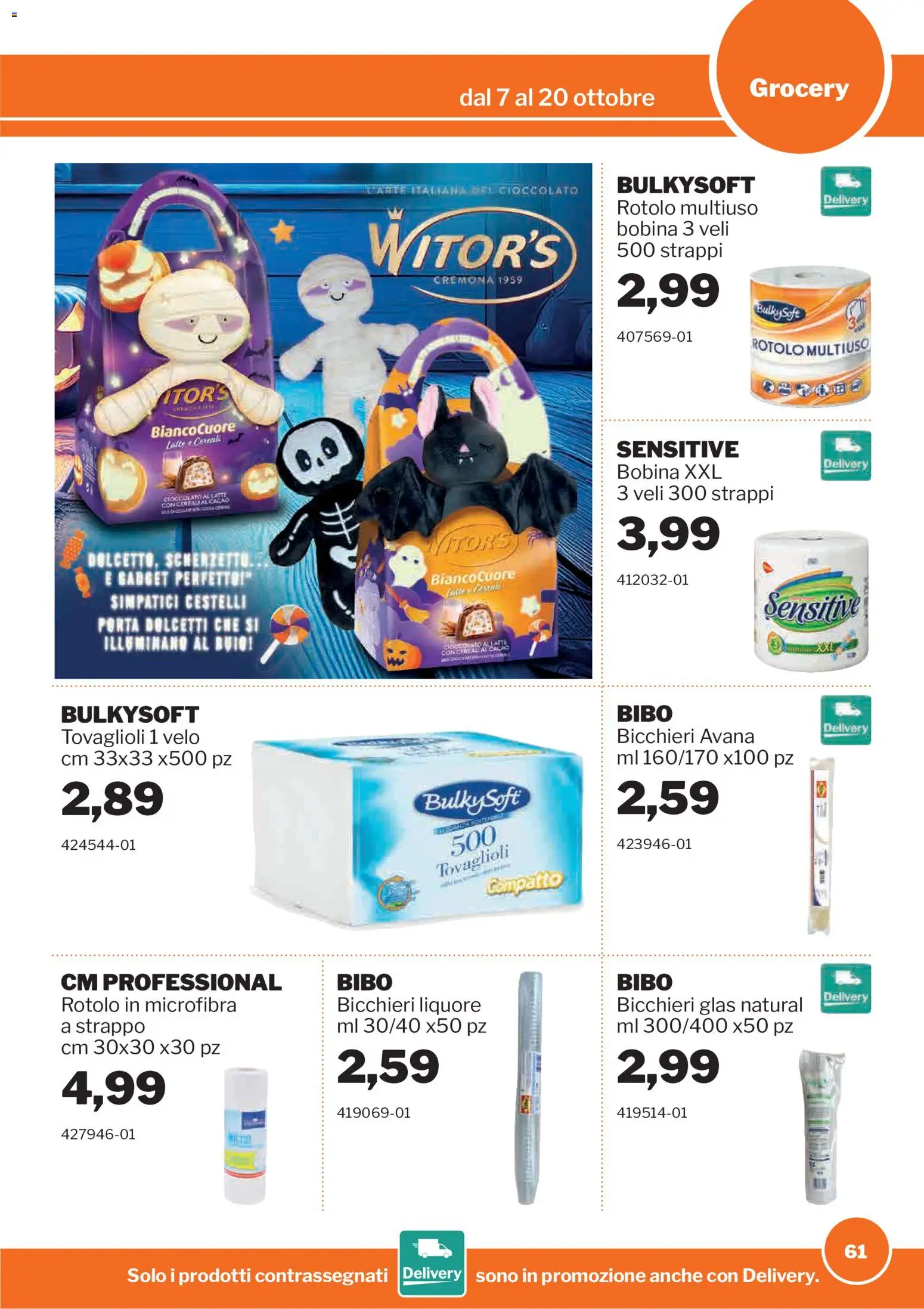 Volantino Sogegross del 07/10/2026 | Pagina: 61 | Prodotti: Cioccolato, Porta, Latte, Cacao