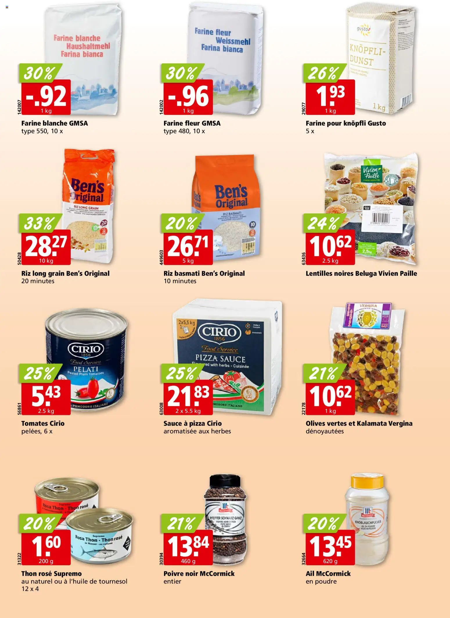 Aligro aktionen Chavannes, Matran, Genève, Sion – gültig ab 26.10.2026 | Seite: 26 | Produkte: Pizza, Pfeffer, Wasser
