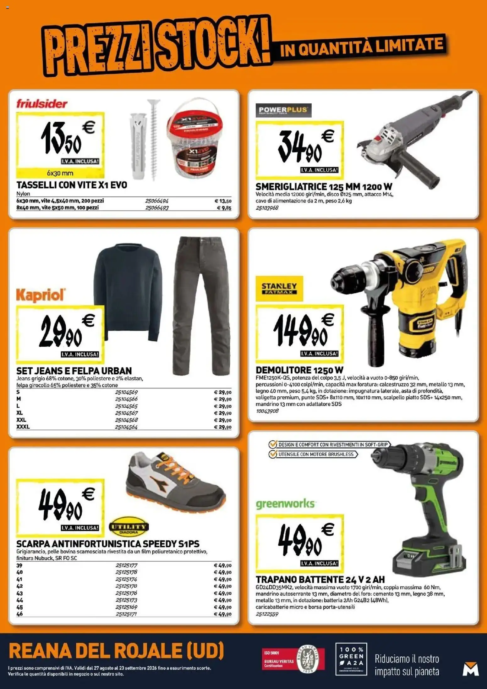 Nuovo TECNOMAT catalogo Reana del Rojale dal 27/08/2026 > offerte anteprima 🛍️ | Pagina: 20 | Prodotti: Felpa, Disco, Borsa, Valigetta