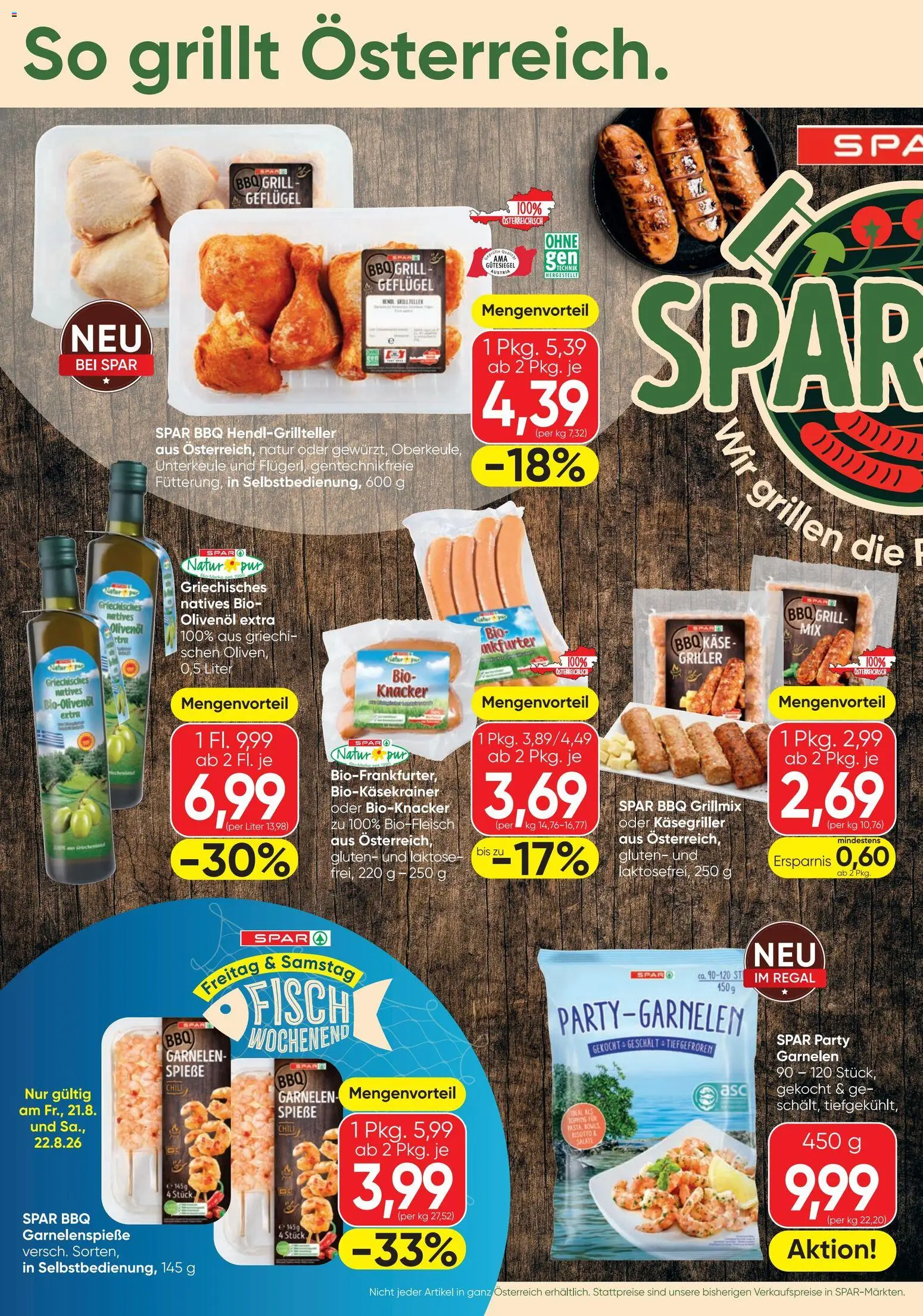 Spar Wir Grillen die Preise gültig ab 20.08.2026 | Seite: 2 | Produkte: Grill, Regal, Käse, Fisch