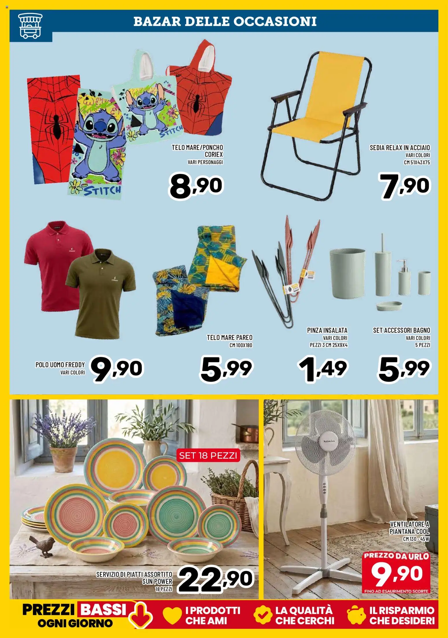 Volantino Il Centesimo del 05.06.2026 | Pagina: 16 | Prodotti: Ventilatore, Polo, Sedia, Bagno