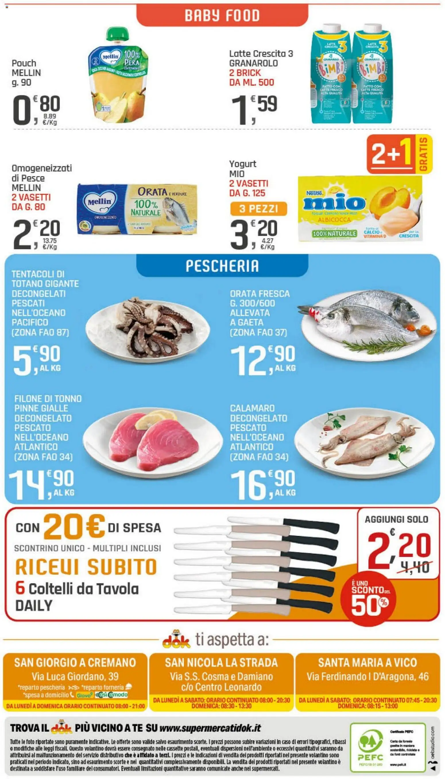 Volantino DOK del 02/09/2026 | Pagina: 20 | Prodotti: Yogurt, Orata, Pera, Totano