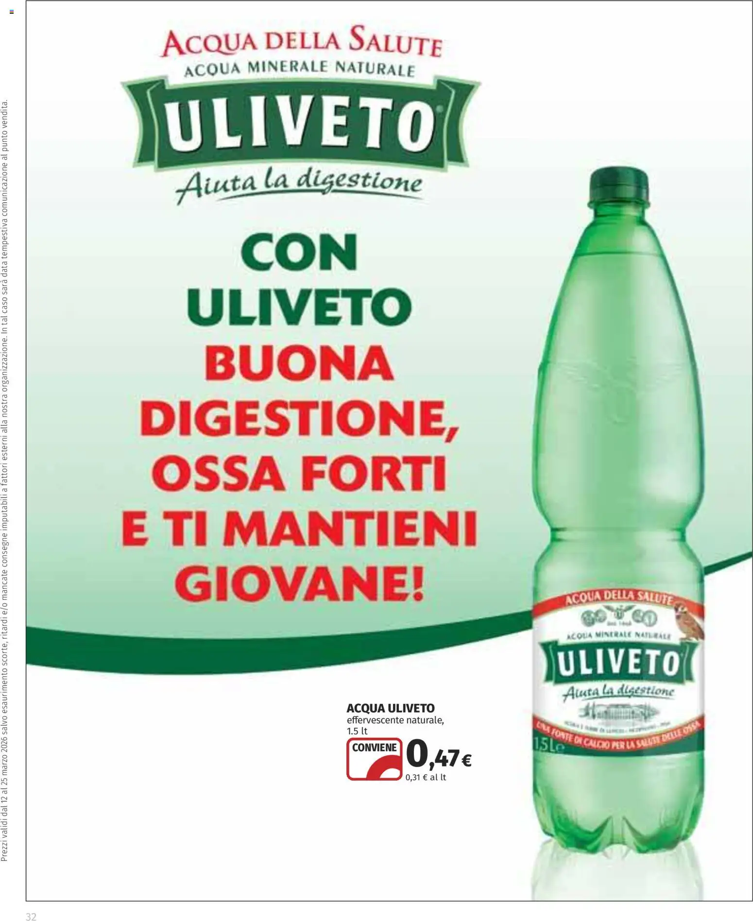 Volantino COOP del 12.03.2026 | Pagina: 32 | Prodotti: Acqua, Data, Acqua minerale