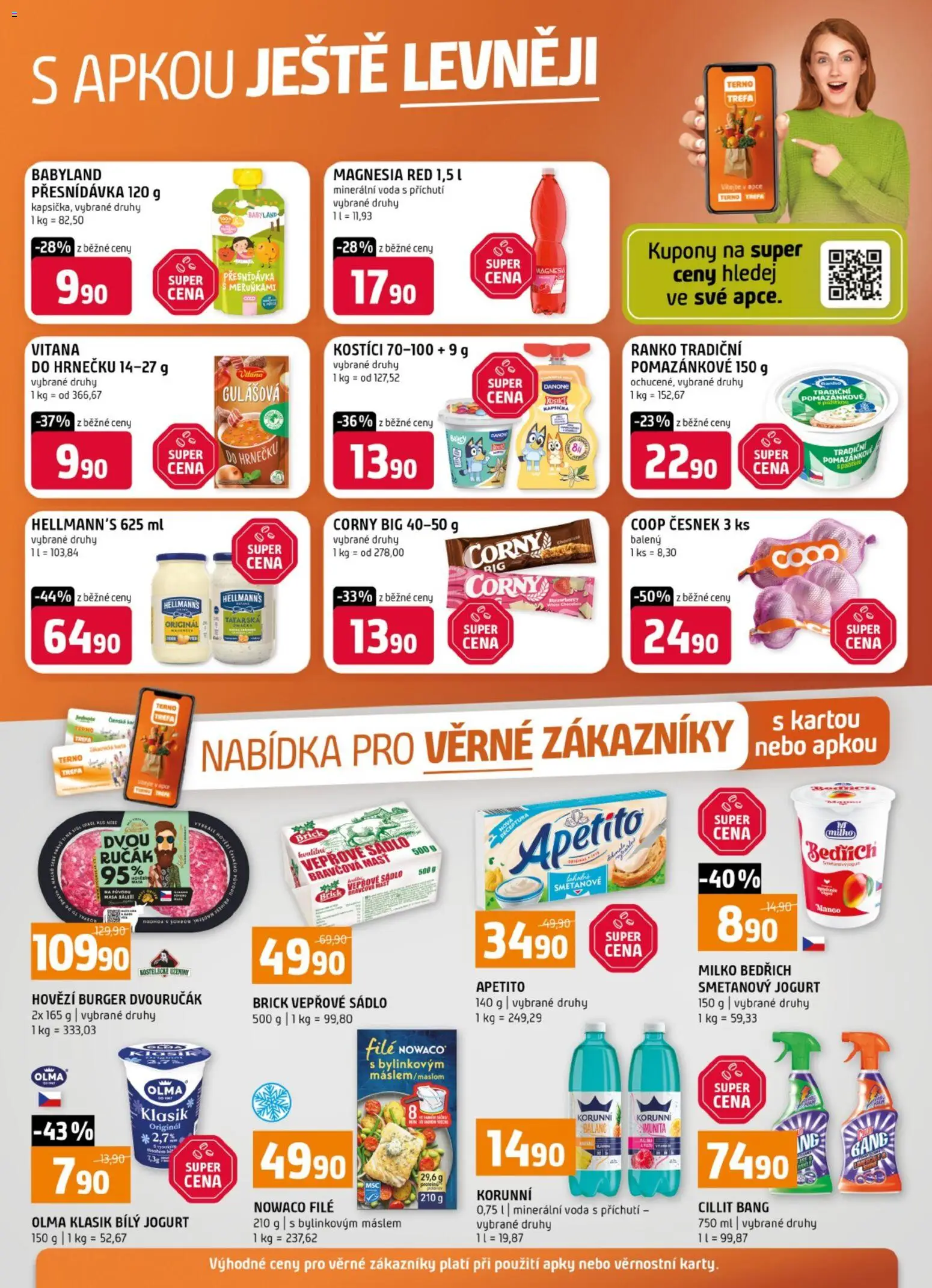 Terno leták - Nabídka pro věrné zákazníky od 02.09.2026 | Strana: 1 | Produkty: Burger, Smetanový jogurt, Uzeniny, Hovězí burger