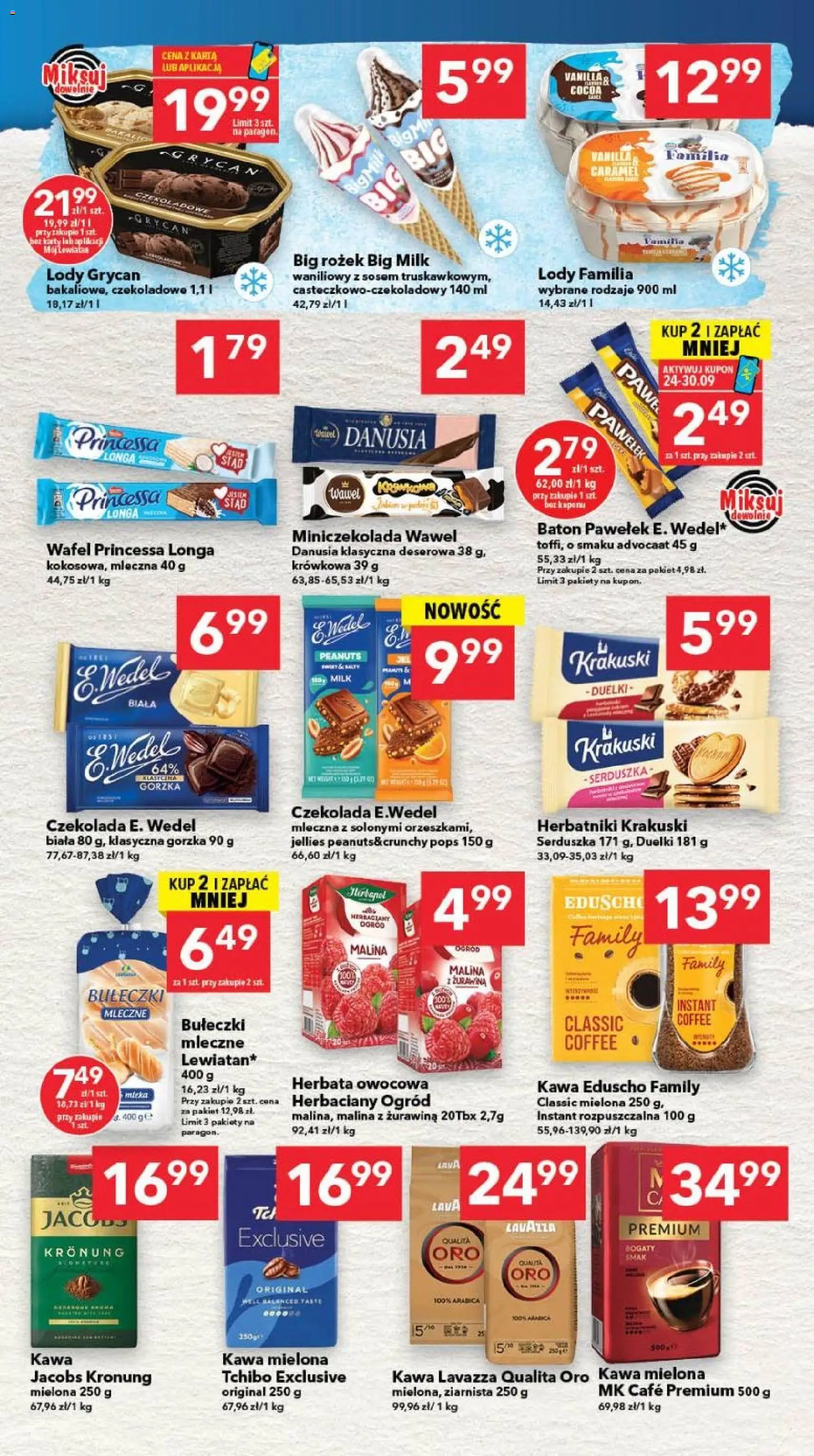 Lewiatan gazetka - Bydgoszcz od 24.09.2026 | Strona: 5 | Produkty: Malina, Grycan, Lavazza, Herbatniki