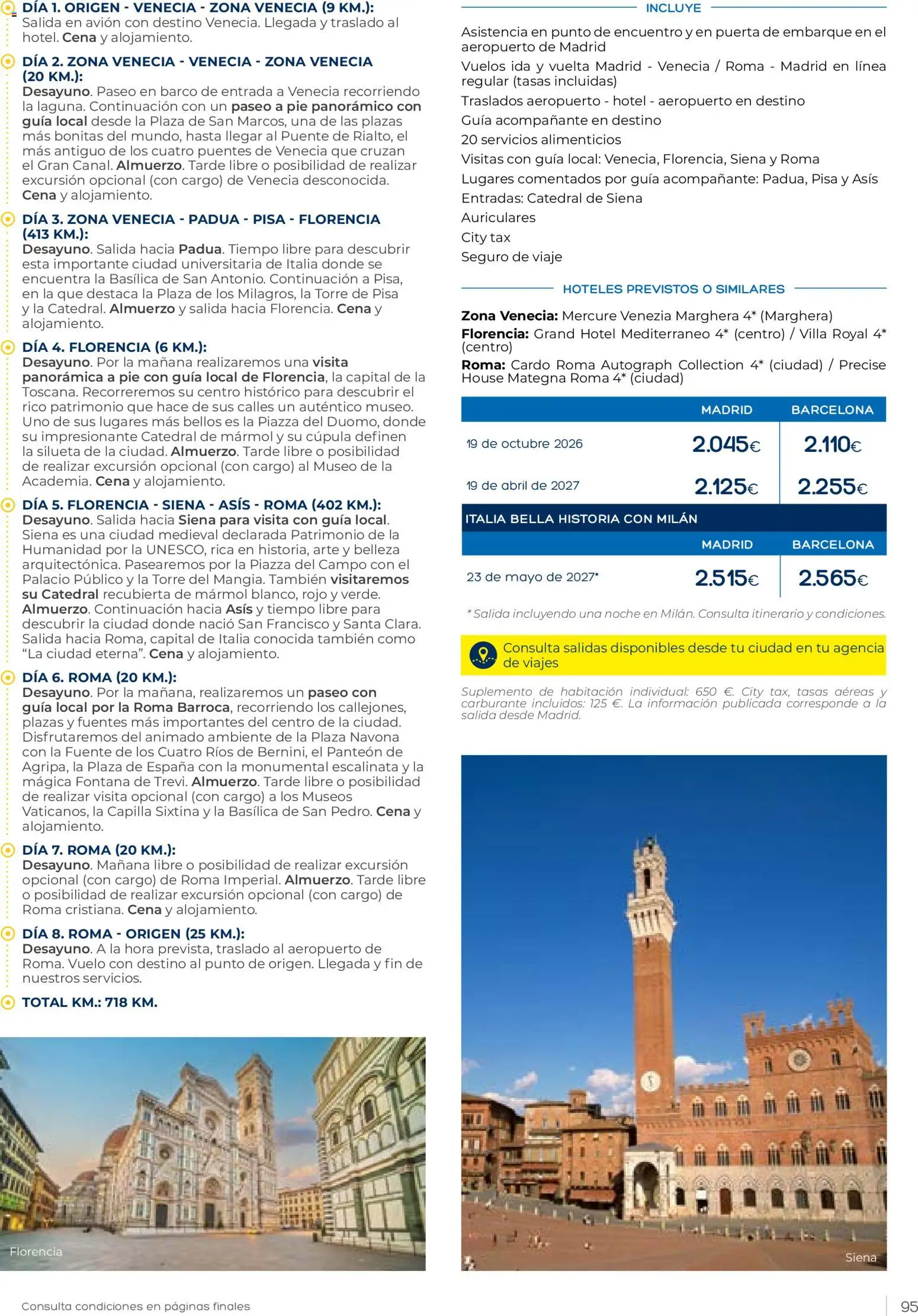 Viajes El Corte Inglés Club de Vacaciones otoño primavera │ válido desde el 01/09/2026 | Página: 95