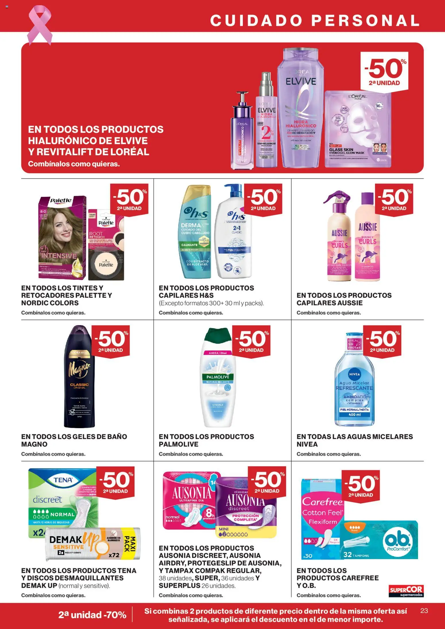 Supercor folleto │ válido desde el 15/10/2026 | Página: 23 | Productos: Discos desmaquillantes, Algodón, Aloe Vera, Agua
