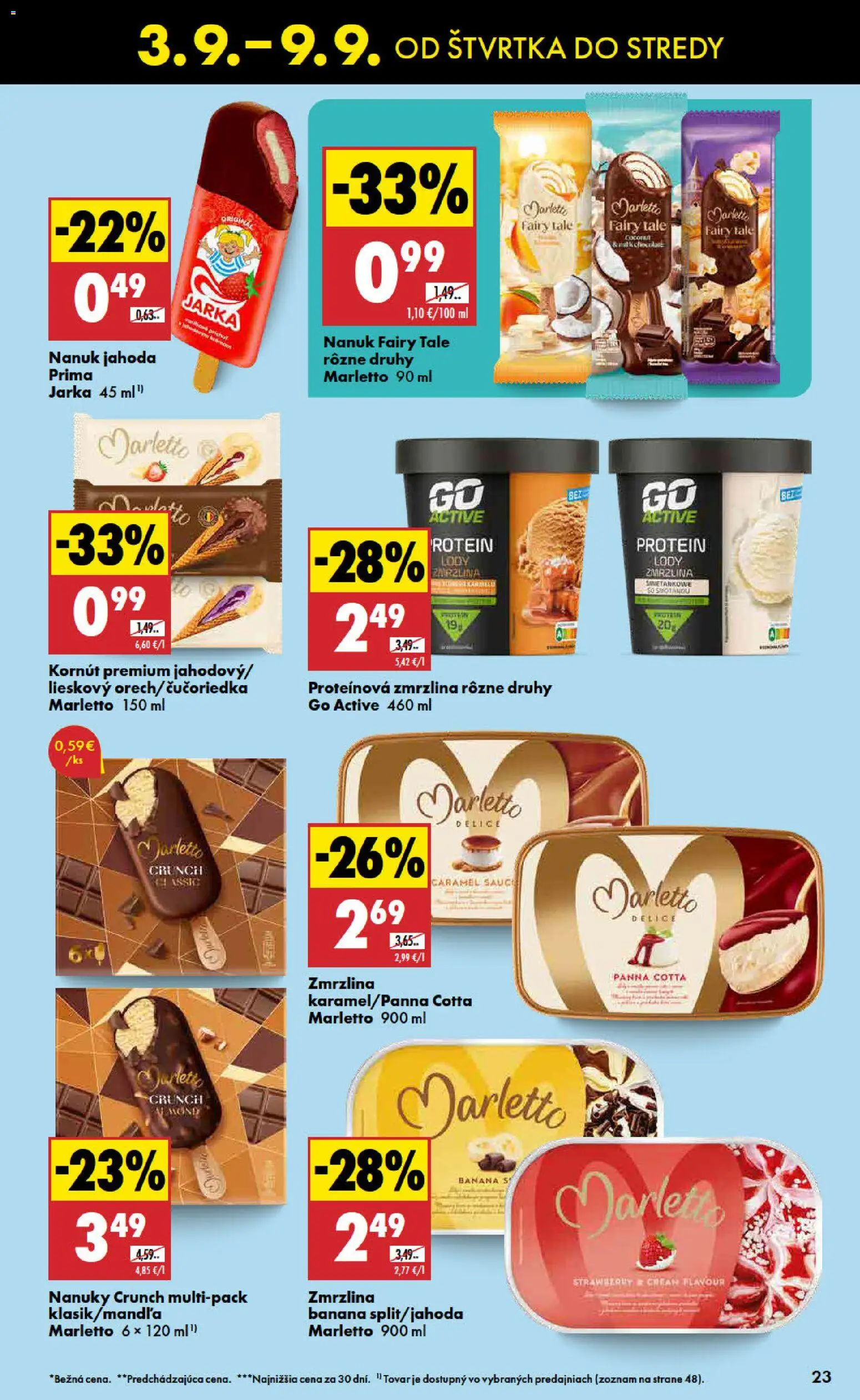 Nové Biedronka akcie – leták je platný od 03.09.2026 | Strana: 23 | Produkty: Protein, Nanuk, Proteínová zmrzlina, Nanuky