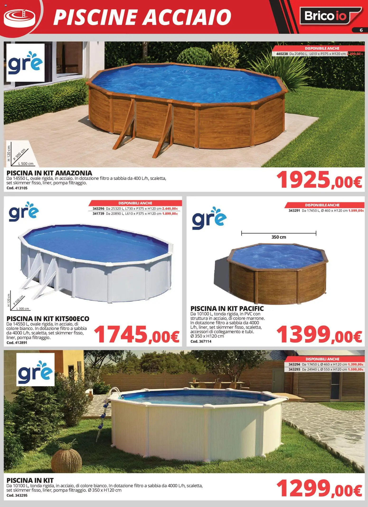 Volantino Brico io del 18/06/2026 | Pagina: 6 | Prodotti: Piscina