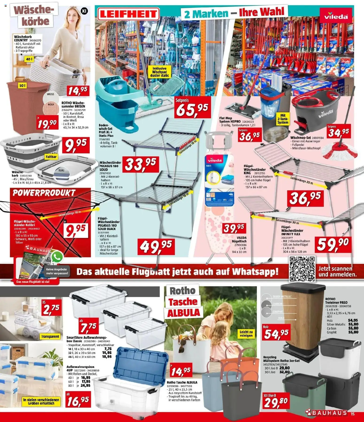 Bauhaus Bad Fischau von 28.10.2026 - Aktuelle Angebote | Seite: 15 | Produkte: Tasche, Box, Korb