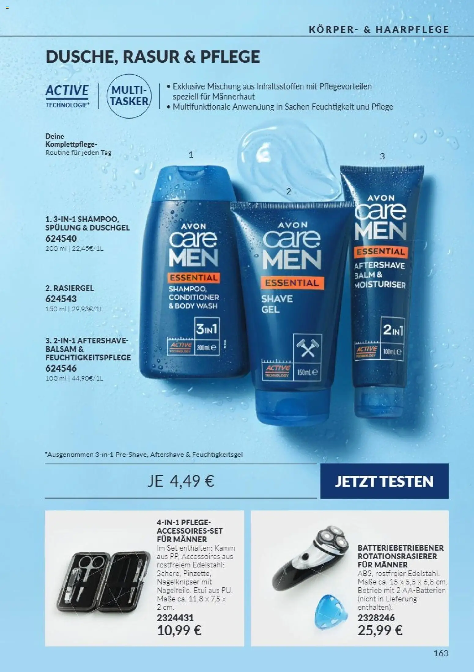 AVON Katalog Oktober 2026 – gültig ab 01.10.2026 | Seite: 163 | Produkte: Shampoo, Spülung, Duschgel, Nagelknipser