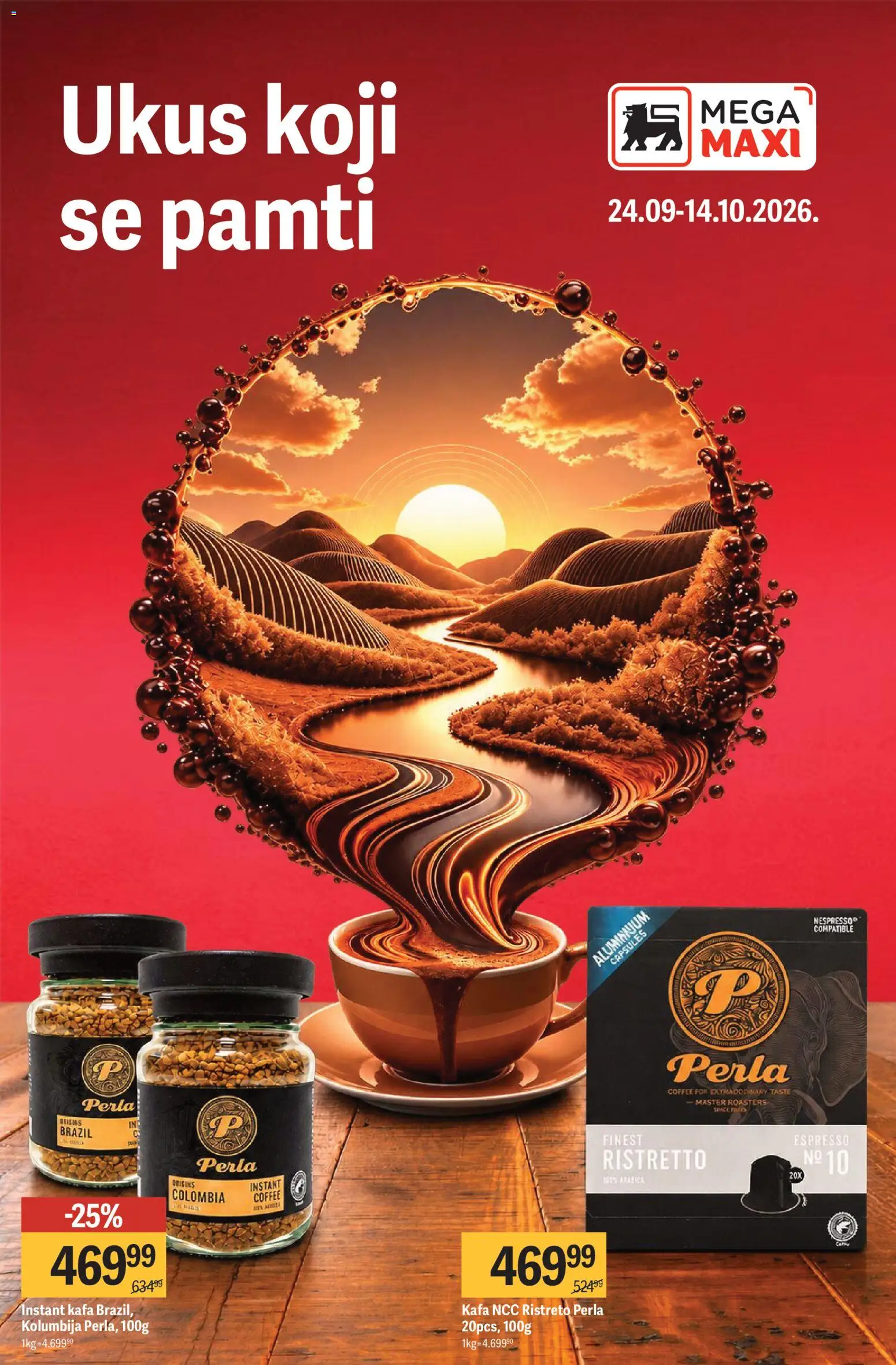 Mega Maxi katalog - važi od 24.09.2026 | Strana: 1 | Proizvode: Instant kafa, Kafa