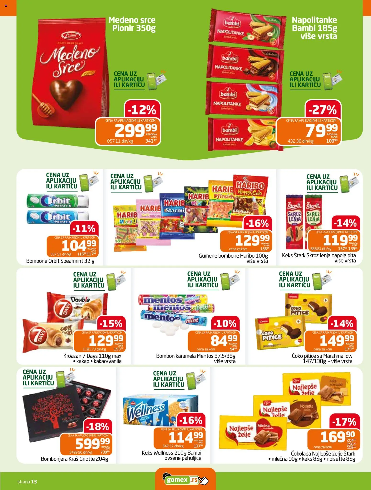 Gomex katalog - važi od 15.10.2026 | Strana: 13 | Proizvode: Kakao, Ovsene pahuljice, Marshmallow, Čokolada