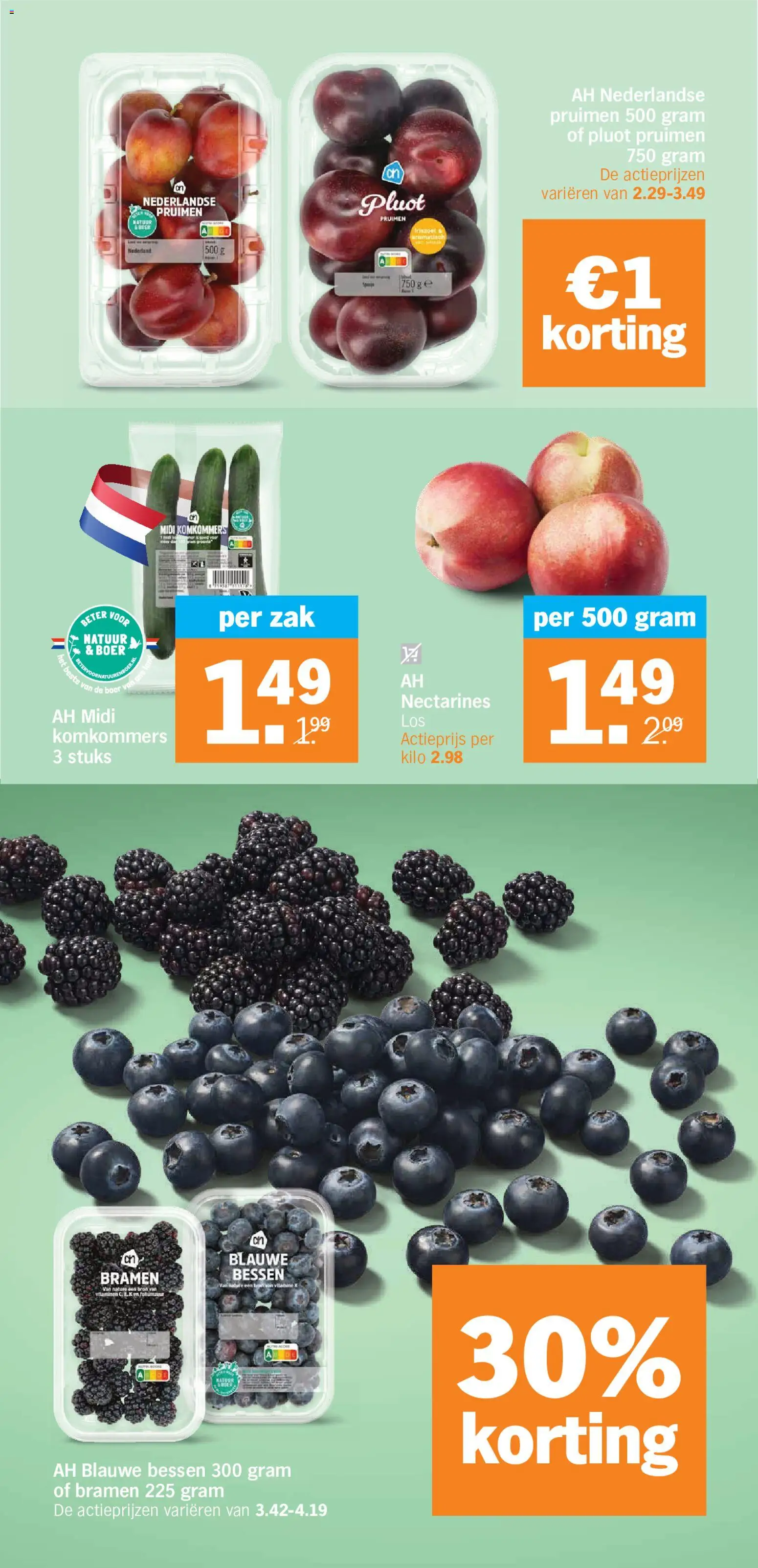 {H1} | Pagina: 7 | Producten: Nectarines, Komkommers, Zak, Pruimen