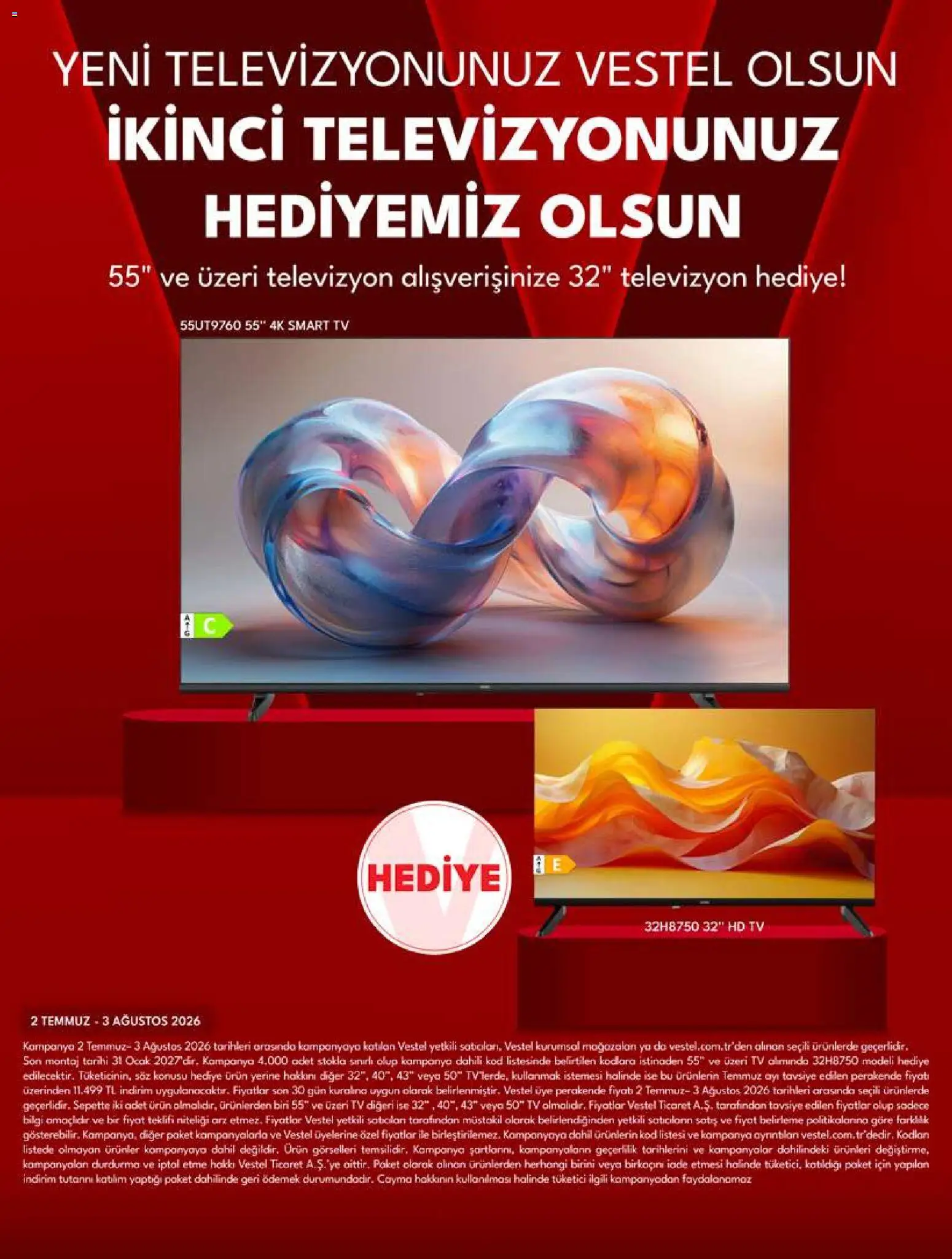 Vestel - Tüketici Elektroniği - 01 Temmuz 2026 tarihinden itibaren geçerlidir | Sayfa: 11