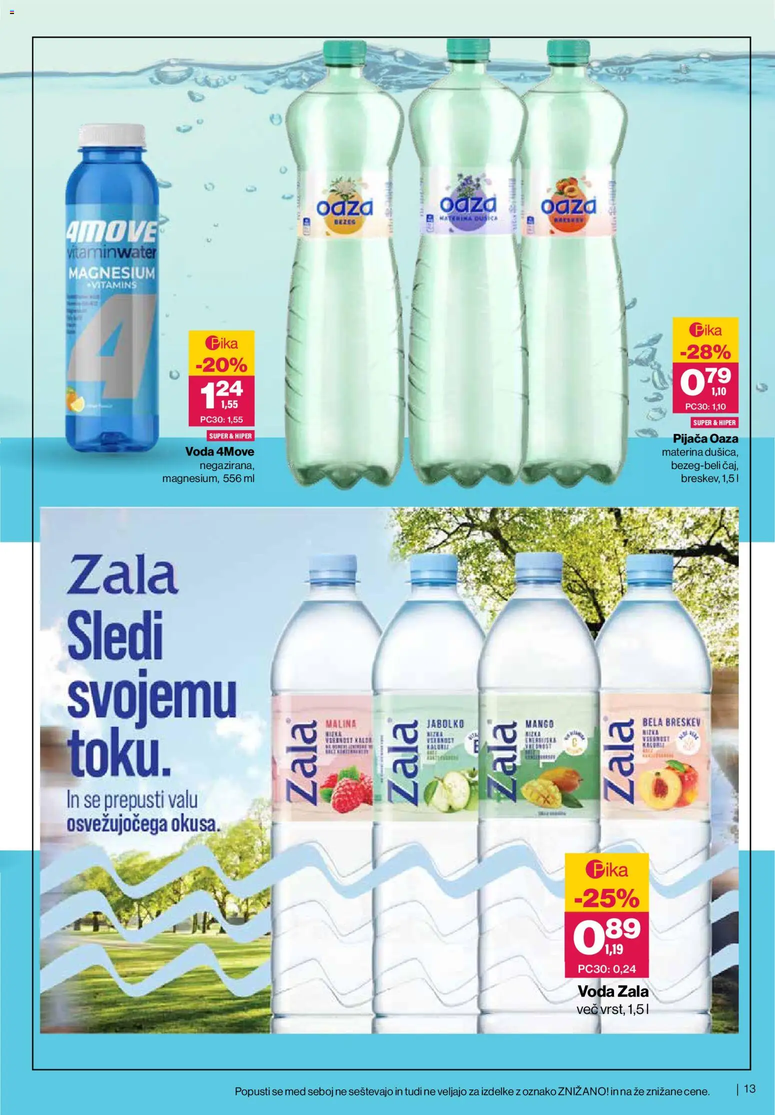 Novi Mercator katalog ponudbe – veljaven od 27.05.2026 | Stran: 13 | Izdelki: Voda, Mango, Breskev