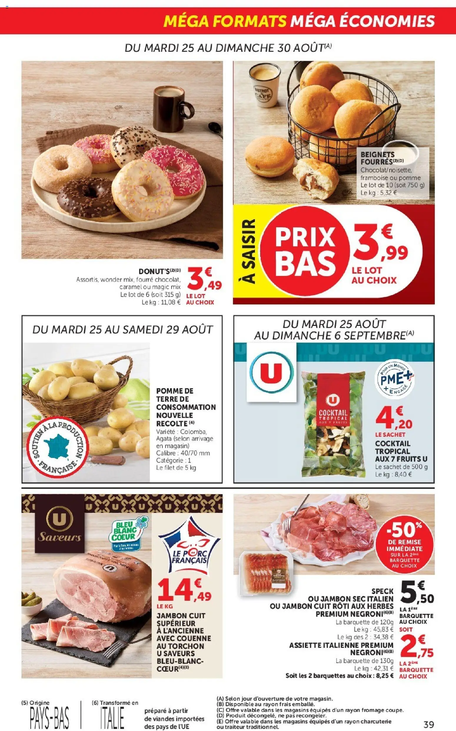 {H1} | Page: 39 | Produits: Torchon, Jambon, Cocktail, Assiette