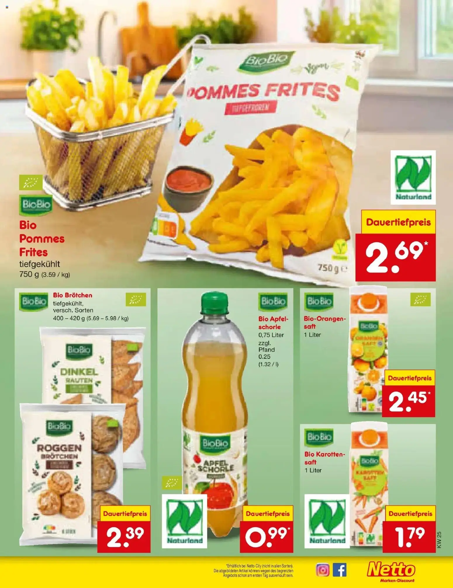 Netto Marken-Discount Prospekt Lahr-Langenwinkel – gültig ab 14.06.2026 | Seite: 61 | Produkte: Pommes, Äpfel, Pommes frites, Saft