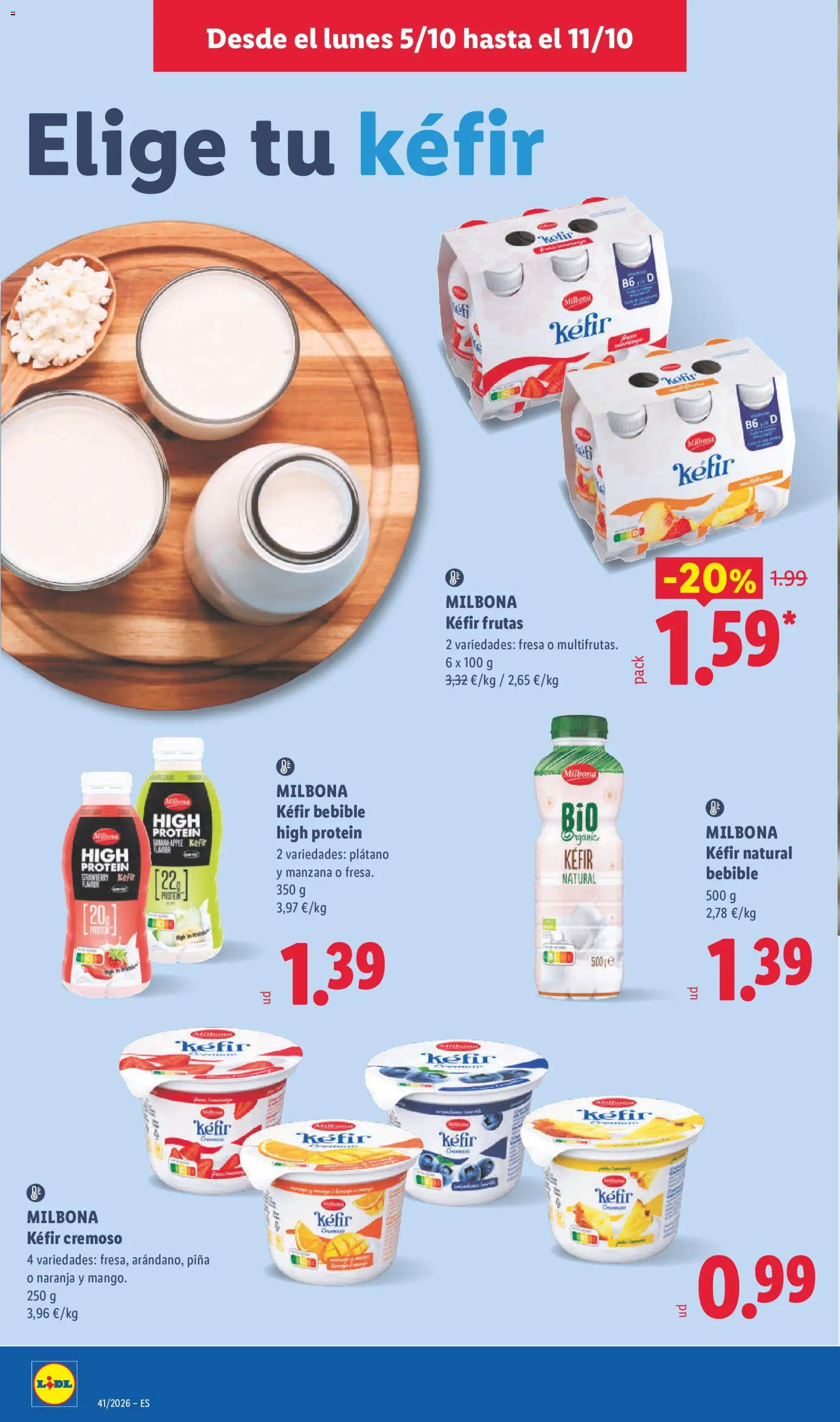 Lidl folleto │ válido desde el 05/10/2026 | Página: 12 | Productos: Kéfir, Piña, Manzana, Apple