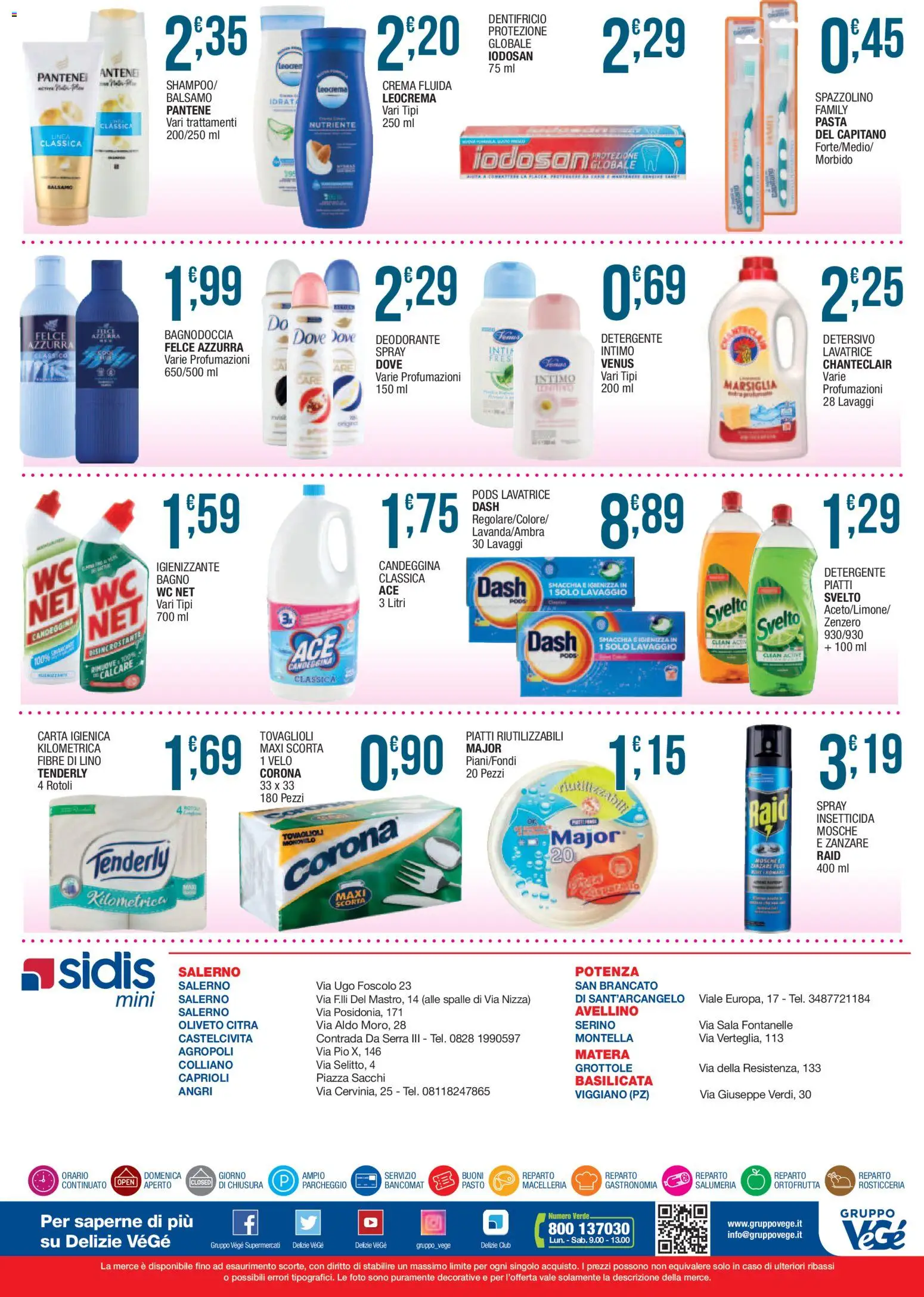 Volantino Sidis del 10/08/2026 | Pagina: 12 | Prodotti: Deodorante, Intimo, WC, Bagno