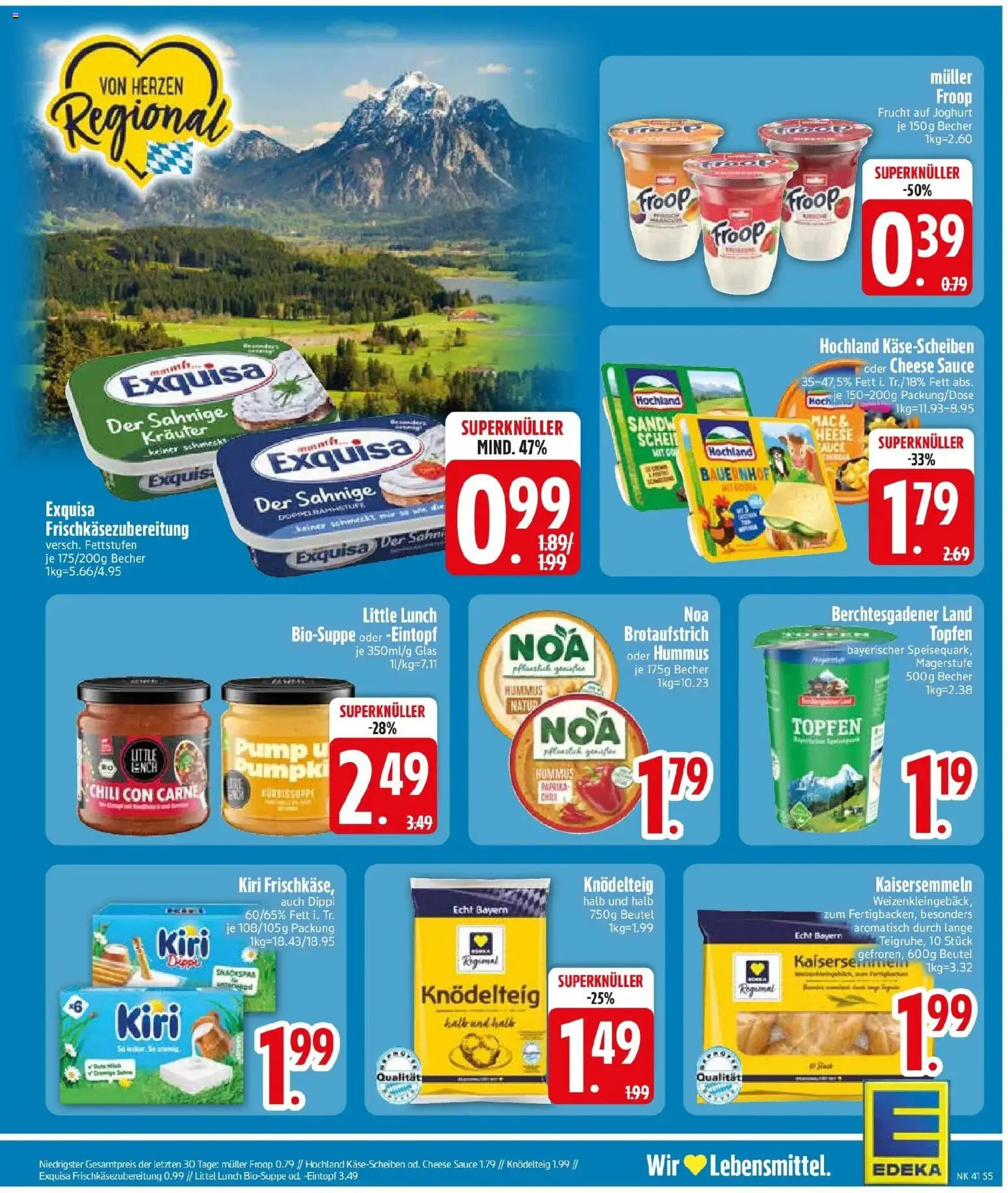 Edeka Prospekt Baar-Ebenhausen (ab 05.10.2026) » Angebote Online | Seite: 7 | Produkte: Froop, Exquisa, Chili, Hummus