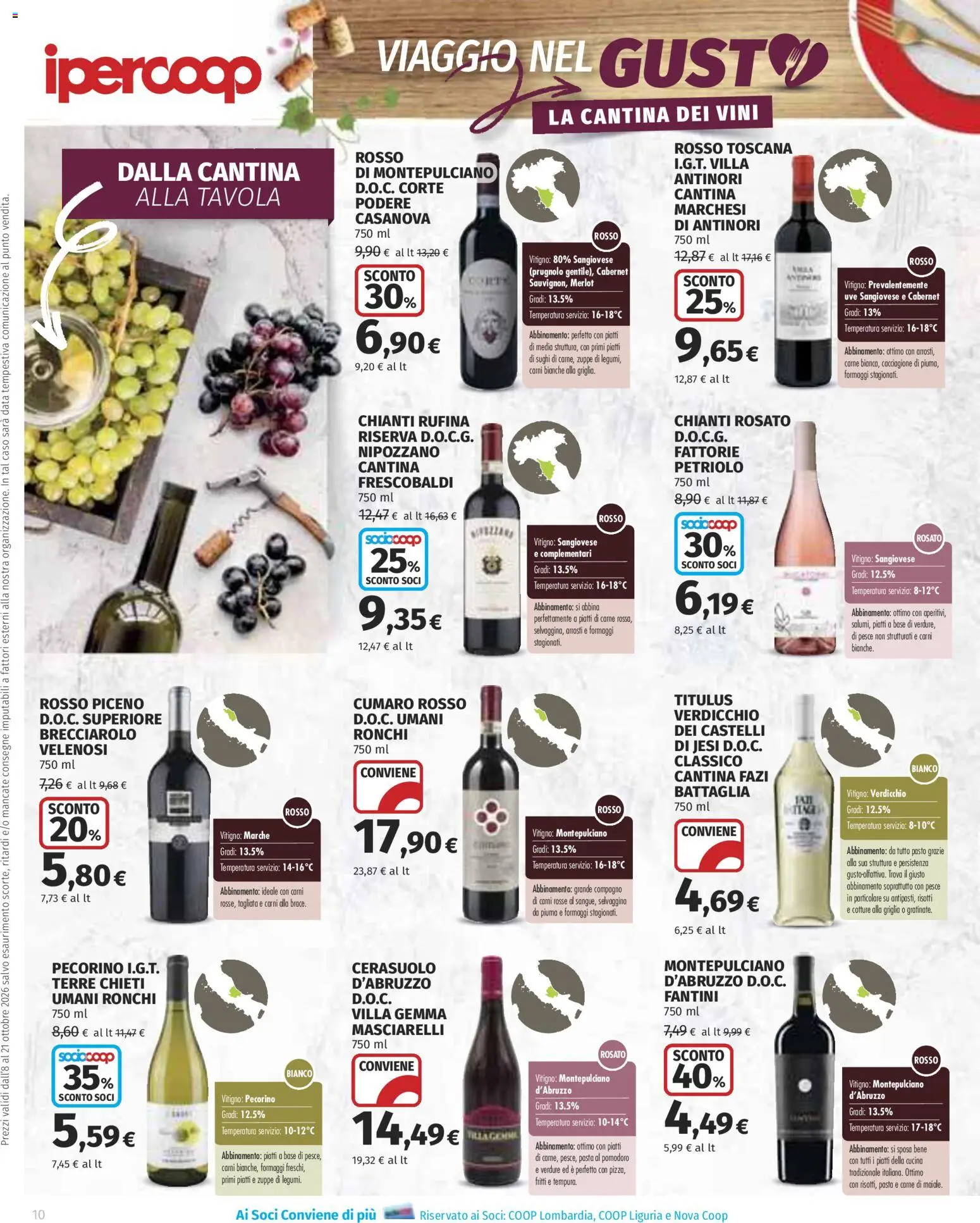 Volantino Ipercoop del 08/10/2026 | Pagina: 10 | Prodotti: Zuppe, Verdure, Data, Pecorino