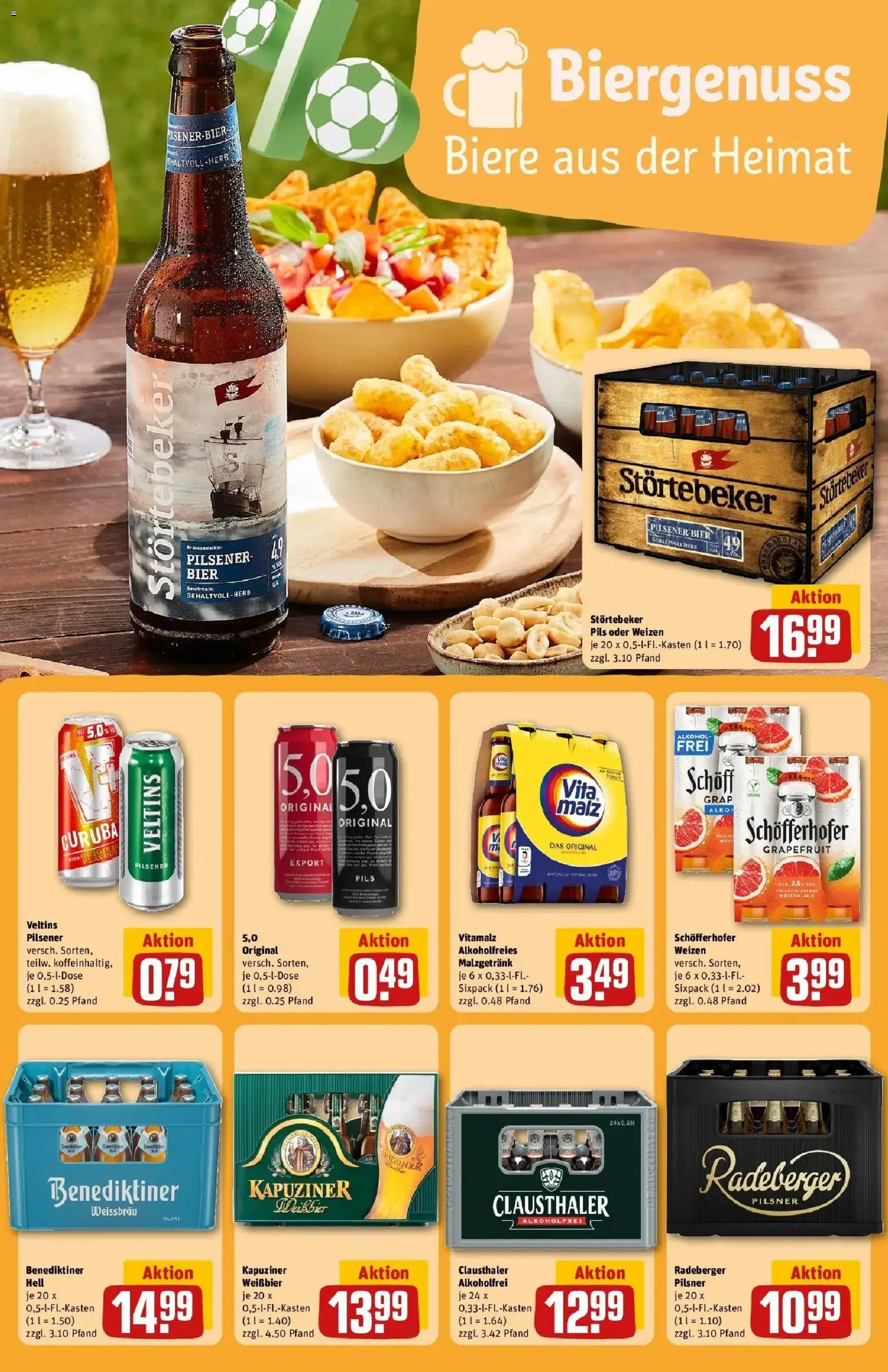 Rewe Prospekt Hamburg/Tonndorf – gültig ab 08.06.2026 | Seite: 5 | Produkte: Bier, Weißbier, Pils, Grapefruit