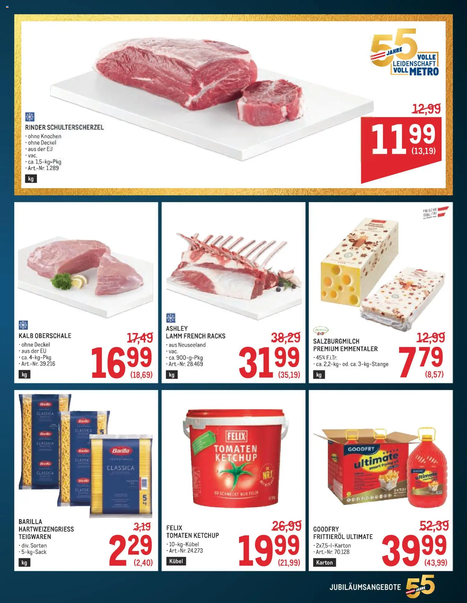 Metro angebote 55 Jahre Preisfeuerwerk gültig ab 29.10.2026 | Seite: 3 | Produkte: Ketchup, Barilla, Frittieröl, Tomaten