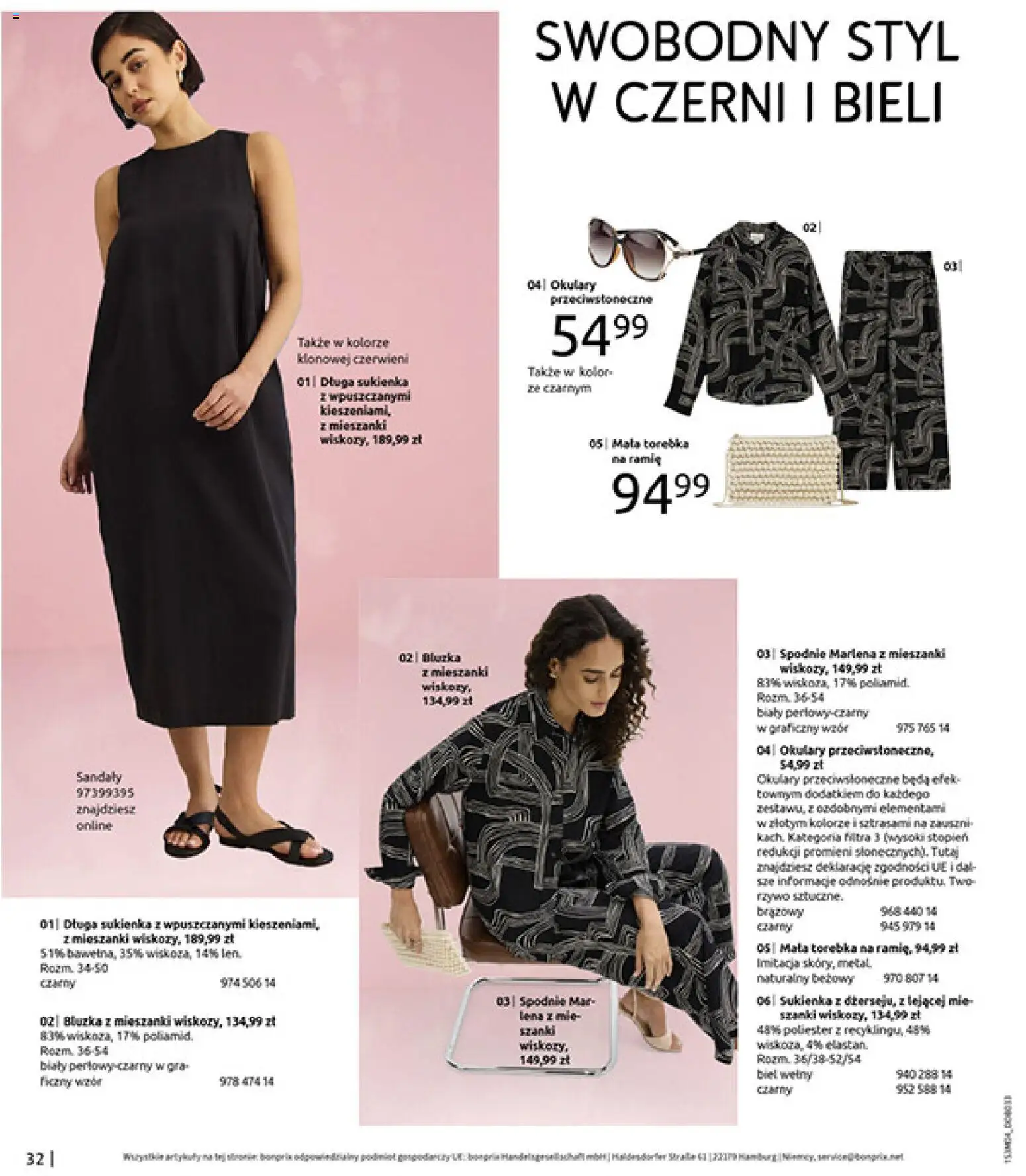 BonPrix Katalog od 30.03.2026 | Strona: 34 | Produkty: Spodnie, Sandały, Torebka, Sukienka