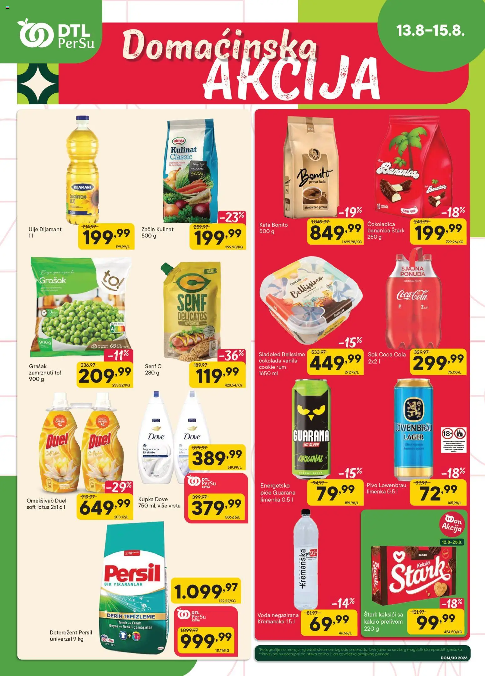 PerSu katalog - važi od 13.08.2026 | Strana: 1 | Proizvode: Kakao, Grašak, Vanila, Piće