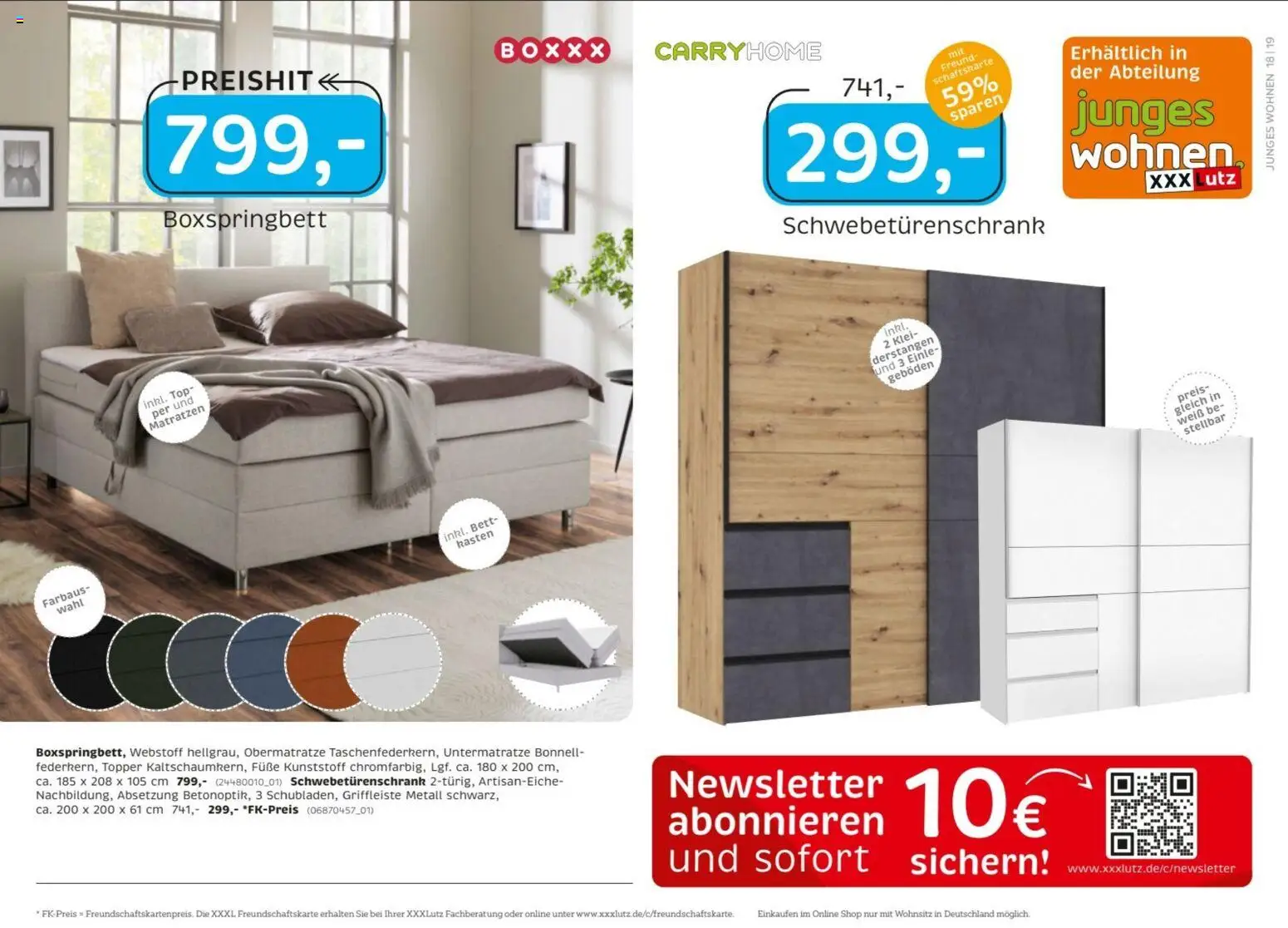 XXXLutz Prospekt – gültig ab 19.09.2026 | Seite: 18 | Produkte: Top, Bett, Boxspringbett, Topper