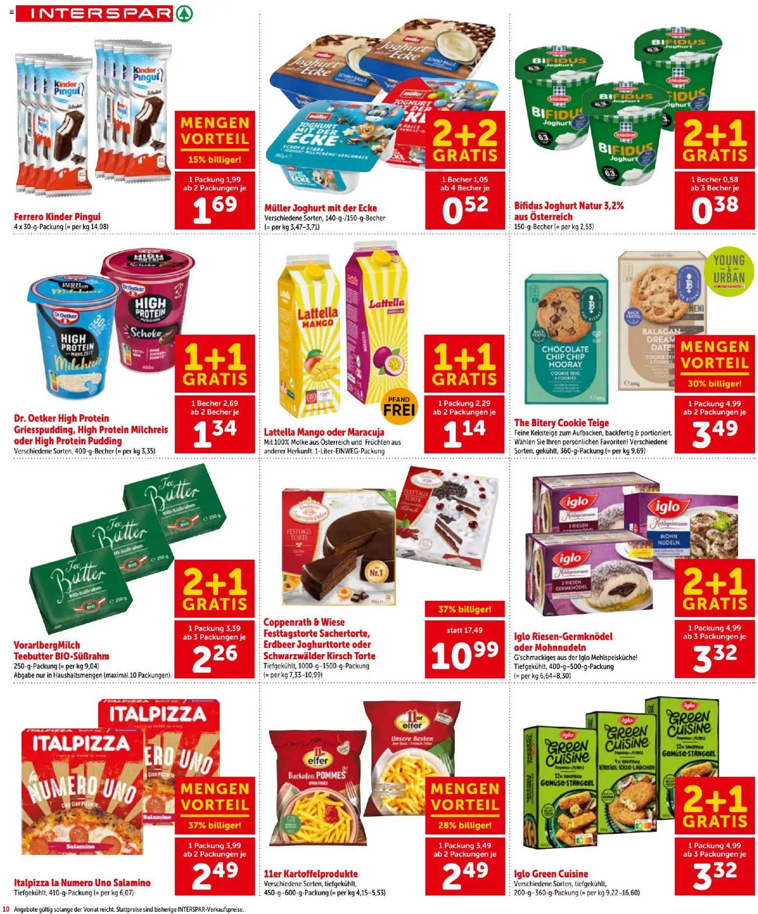 Interspar Flugblatt gültig ab 03.06.2026 | Seite: 10 | Produkte: Mango, Butter, Joghurt, Nudeln