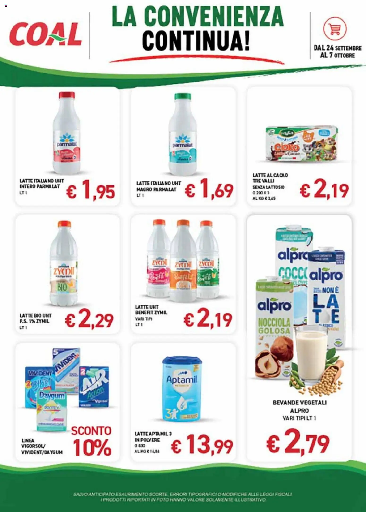 Volantino Coal del 24/09/2026 | Pagina: 5 | Prodotti: Bevande, Latte, Cacao, Senza lattosio