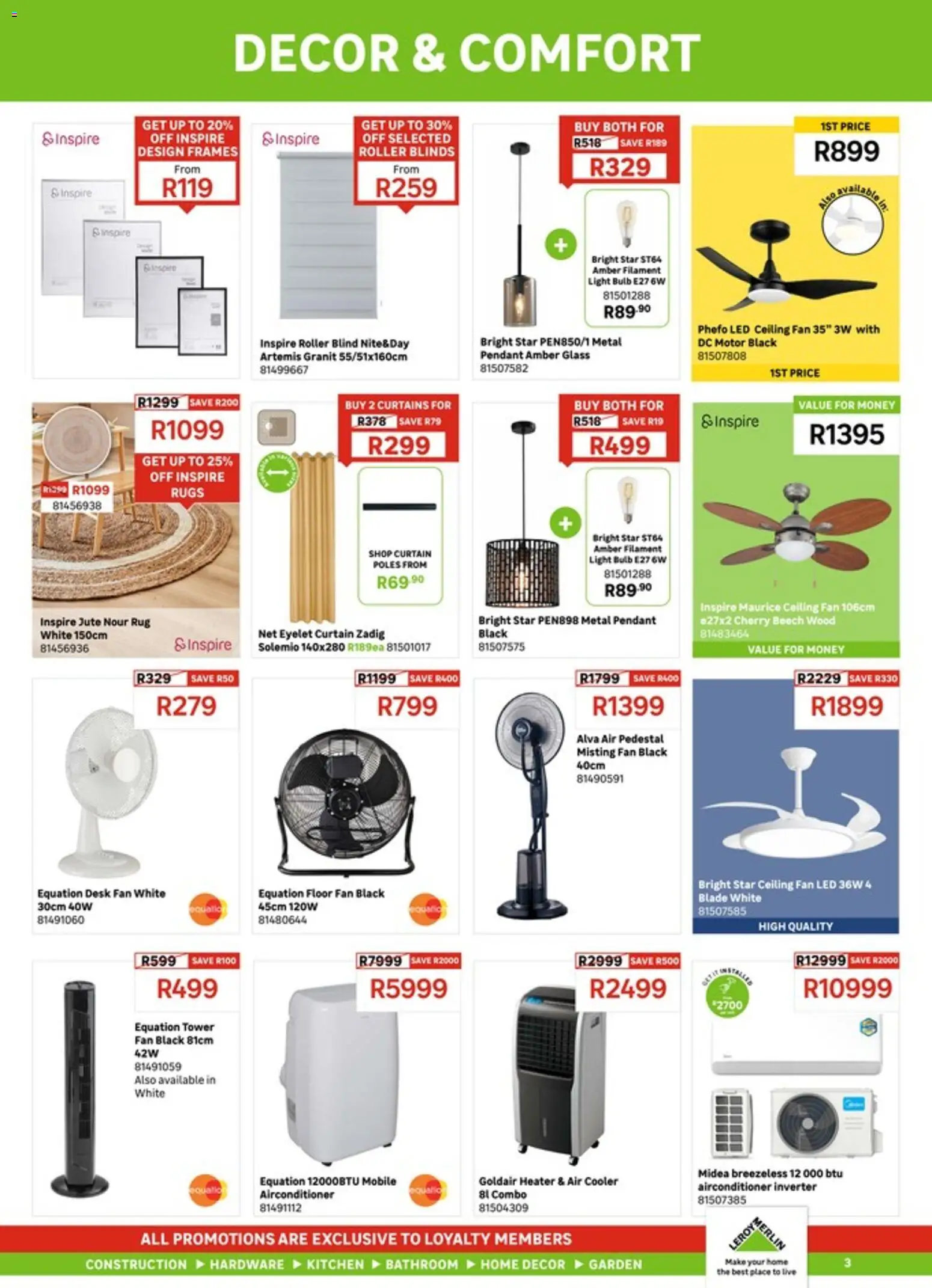 New Leroy Merlin catalogue – valid from 01/10/2026 | Page: 3 | Products: Desk, Pedestal, Rug, Heater